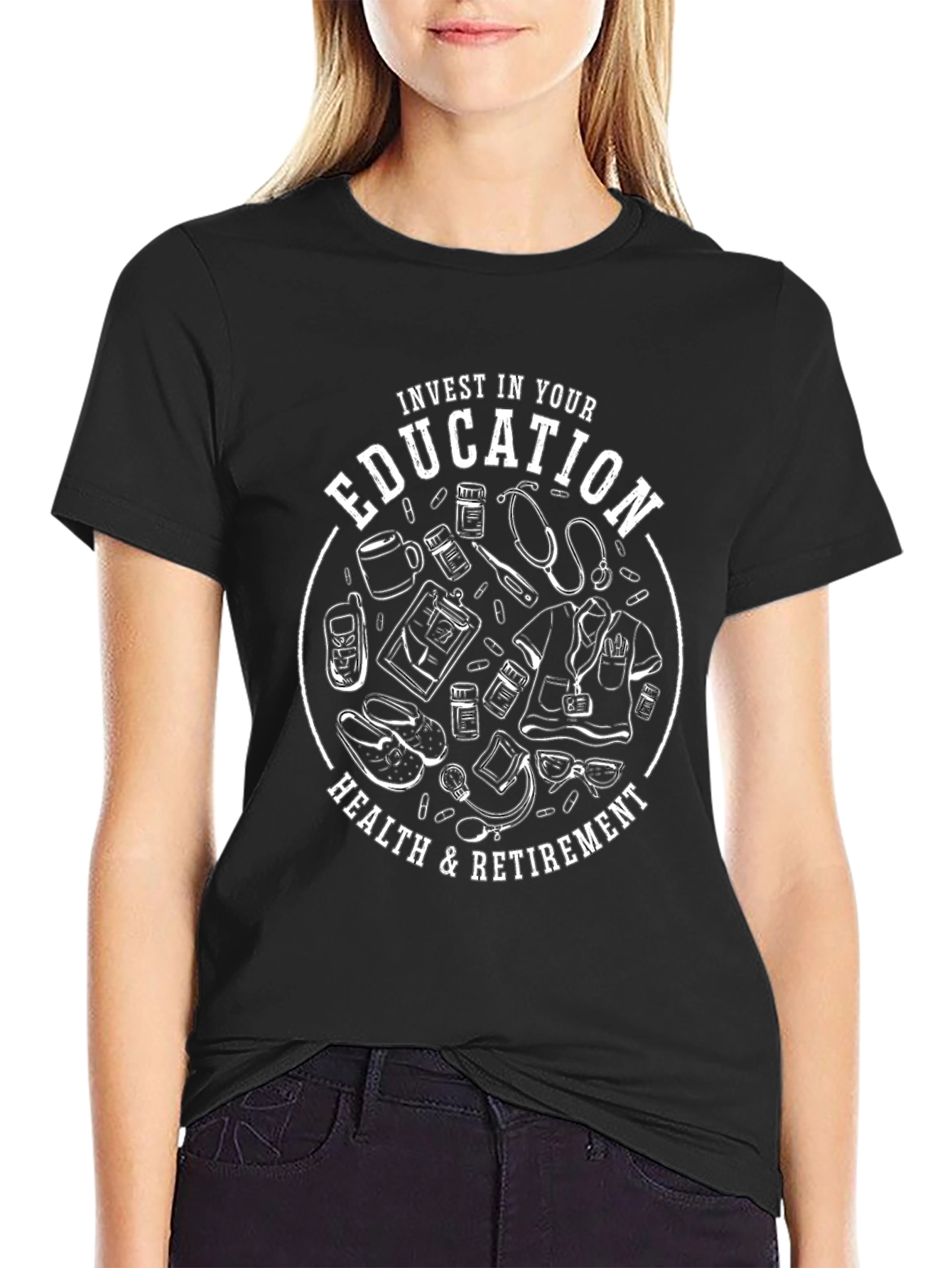 Invest in Your Education Black T-Shirt