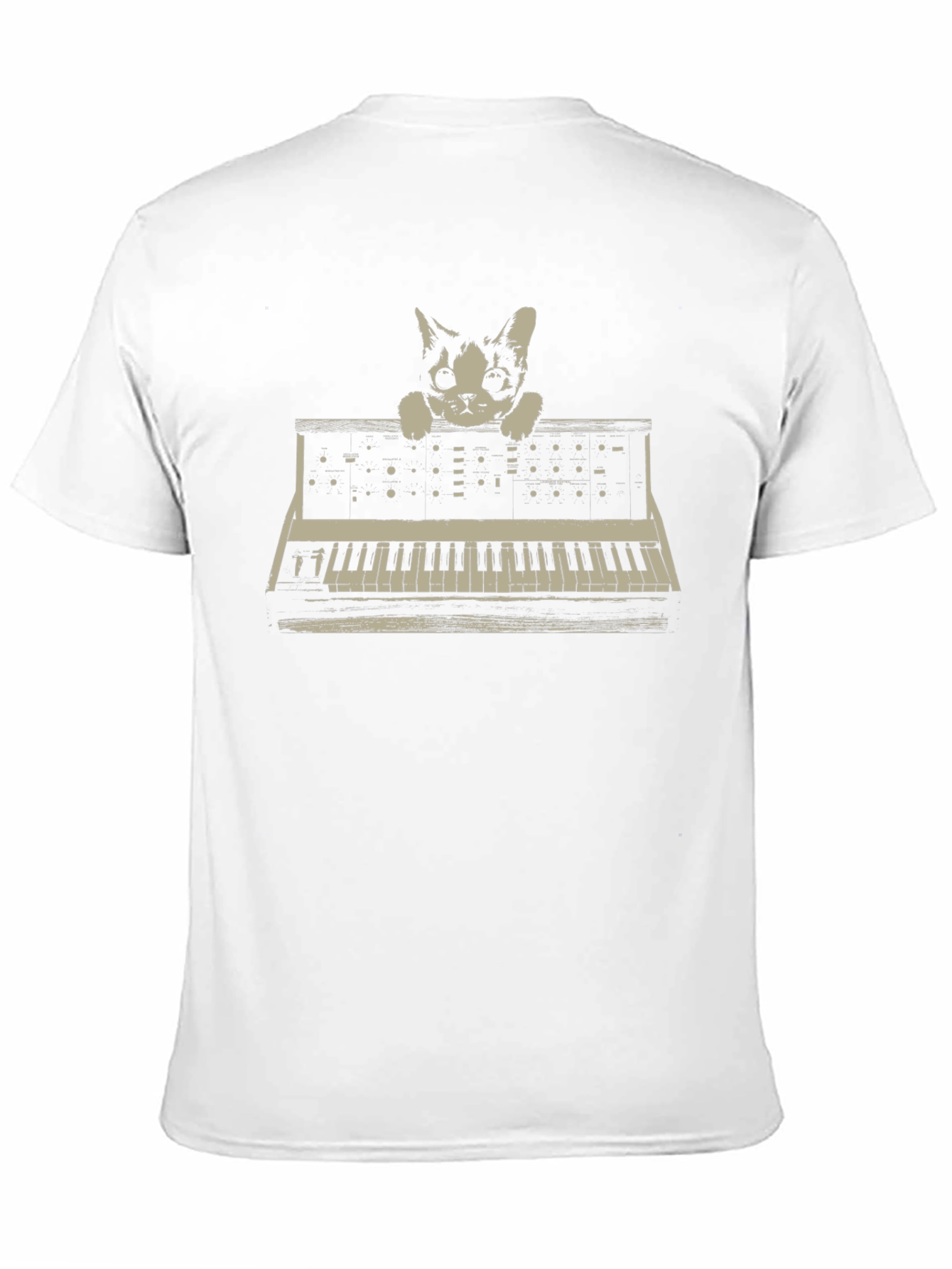 Cat Keyboard T-Shirt - Musicians Best Friend!
