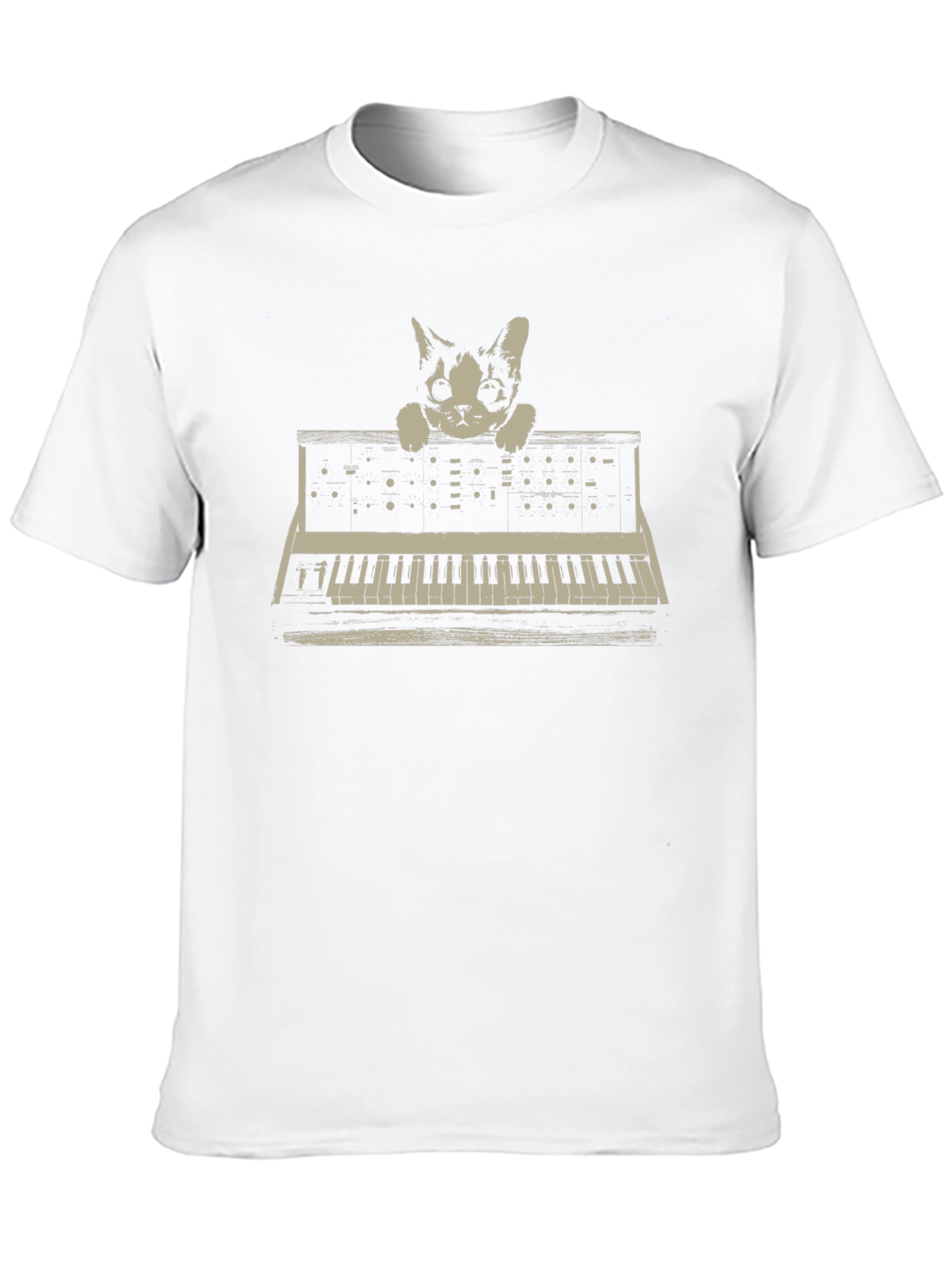 Cat Keyboard T-Shirt - Musicians Best Friend!