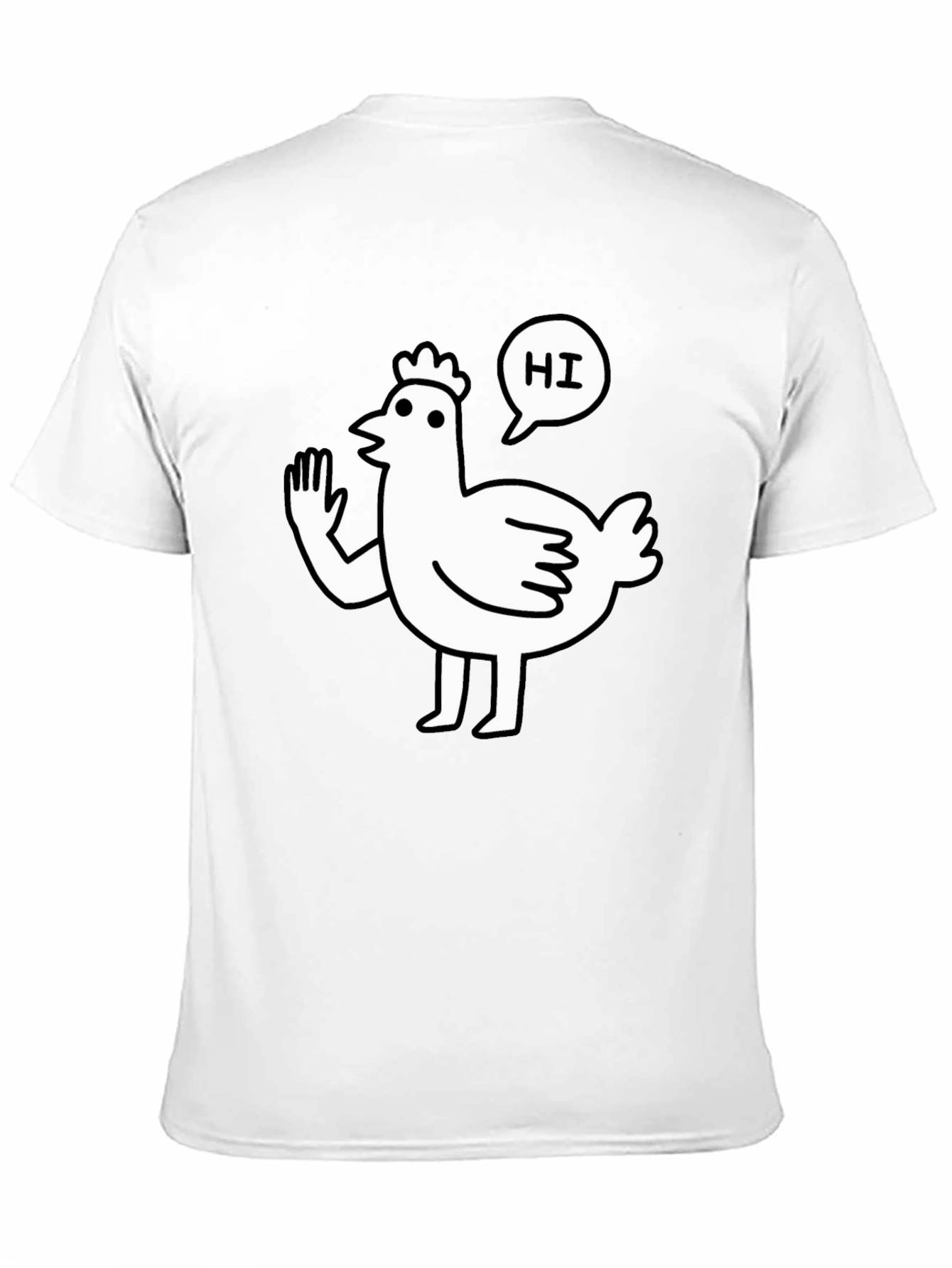 Funny Chicken Waving Hi T-Shirt