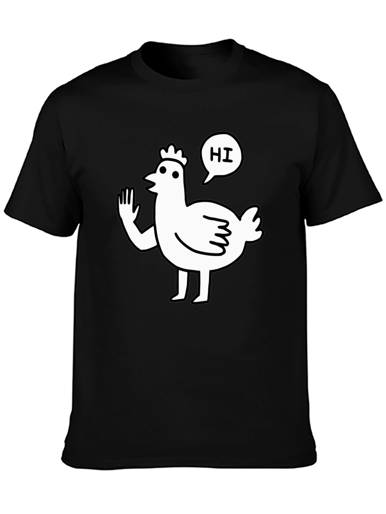 Funny Chicken Waving Hi T-Shirt