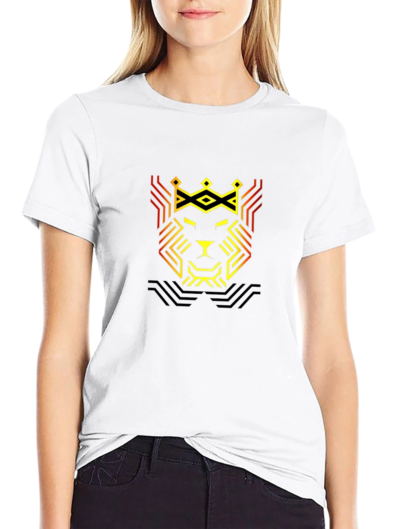 Lion King Geometric Black T-Shirt