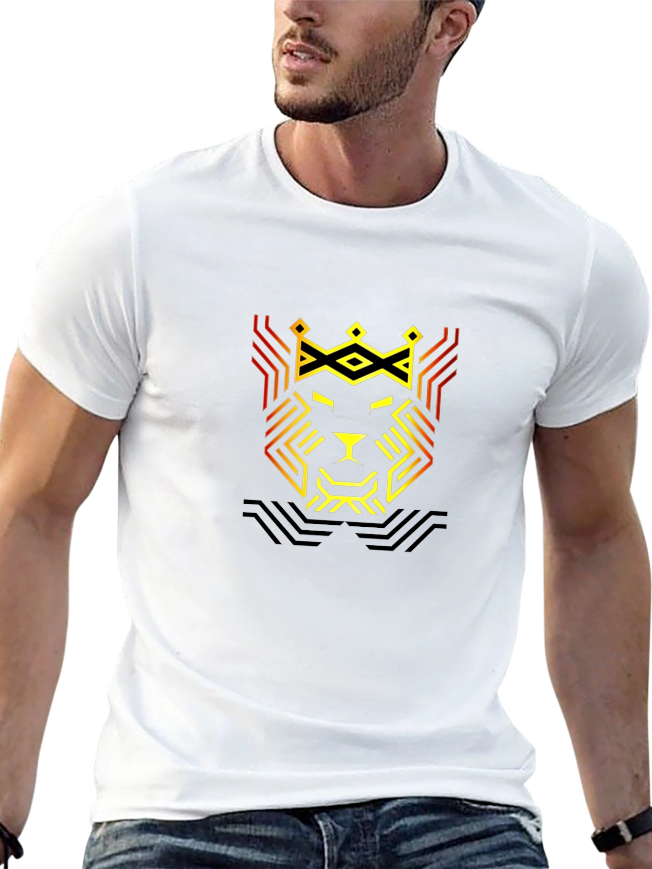 Lion King Geometric Black T-Shirt
