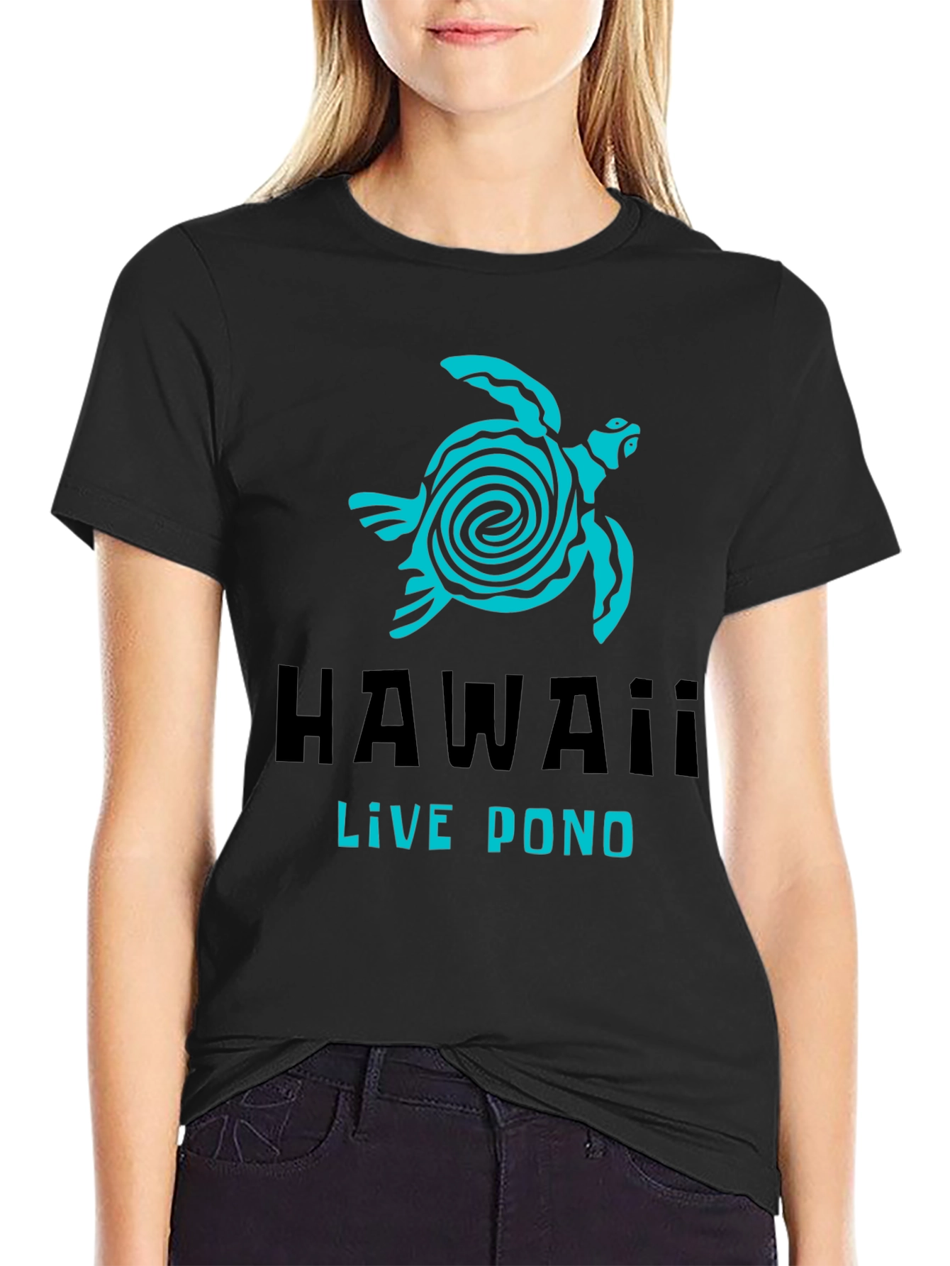Hawaii Live Pono Turtle Graphic Tee
