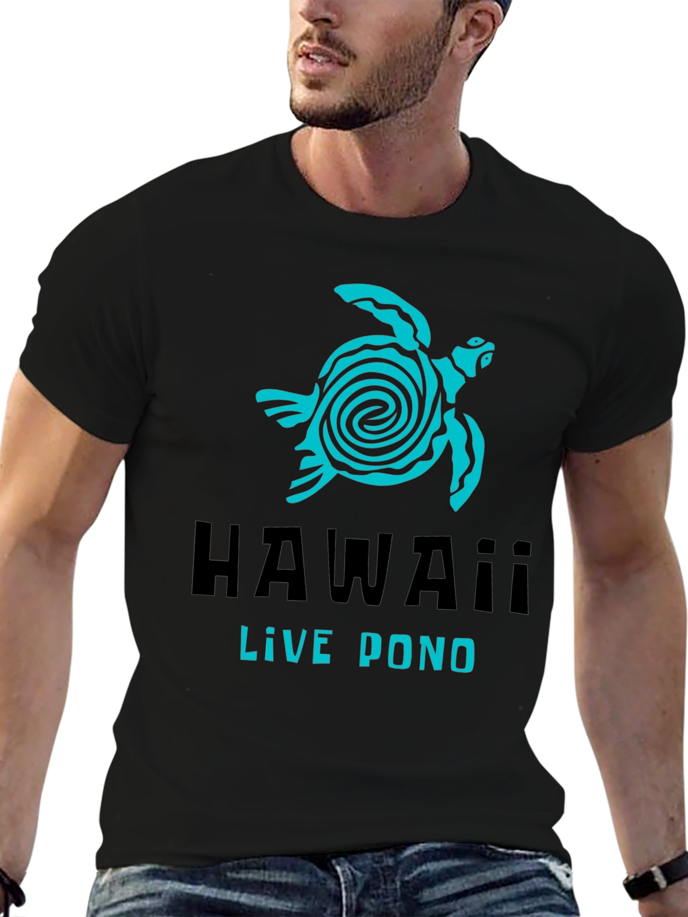 Hawaii Live Pono Turtle Graphic Tee
