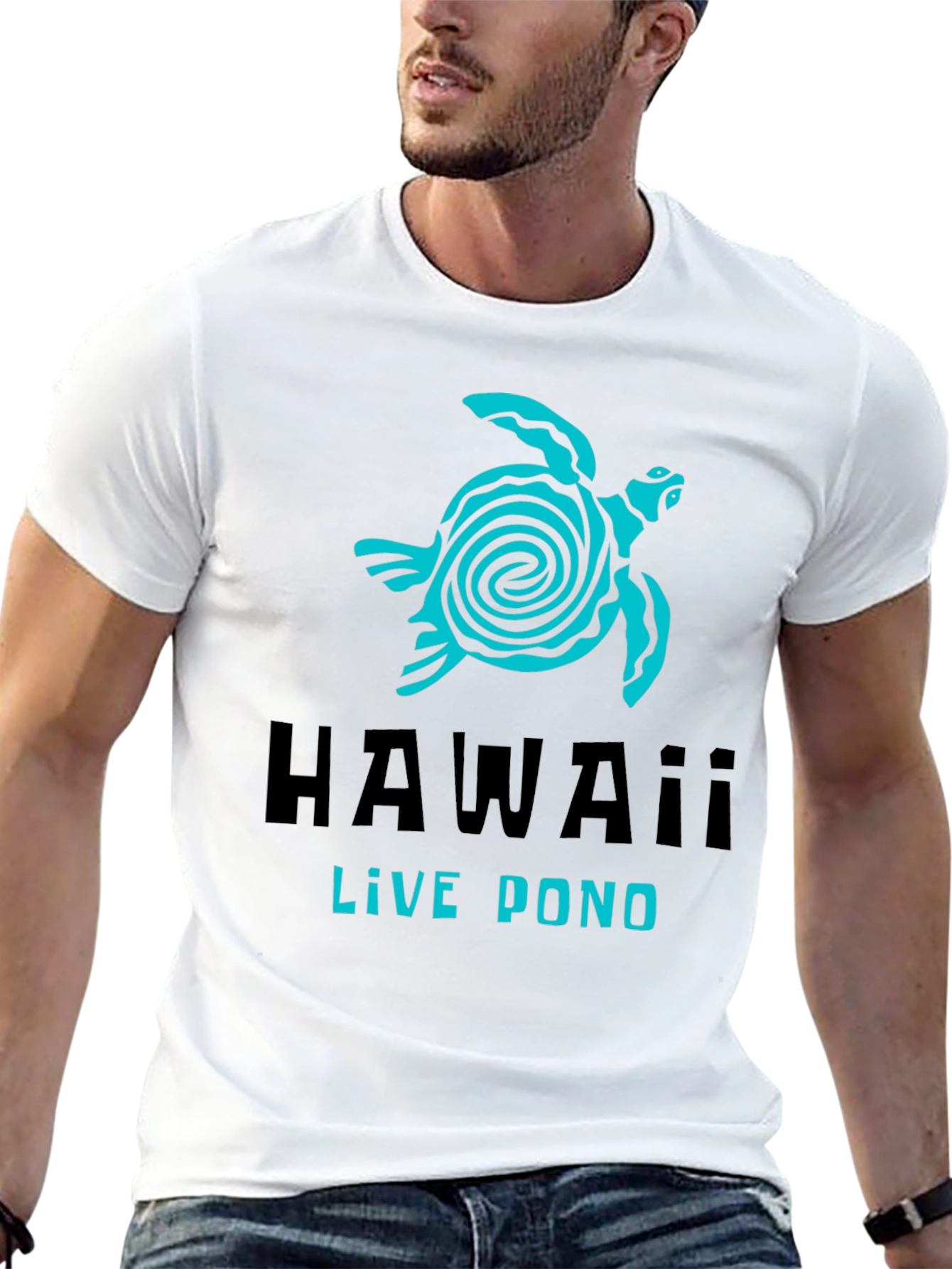 Hawaii Live Pono Turtle Graphic Tee