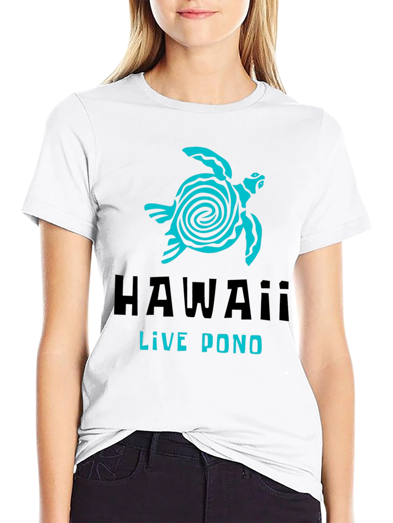 Hawaii Live Pono Turtle Graphic Tee