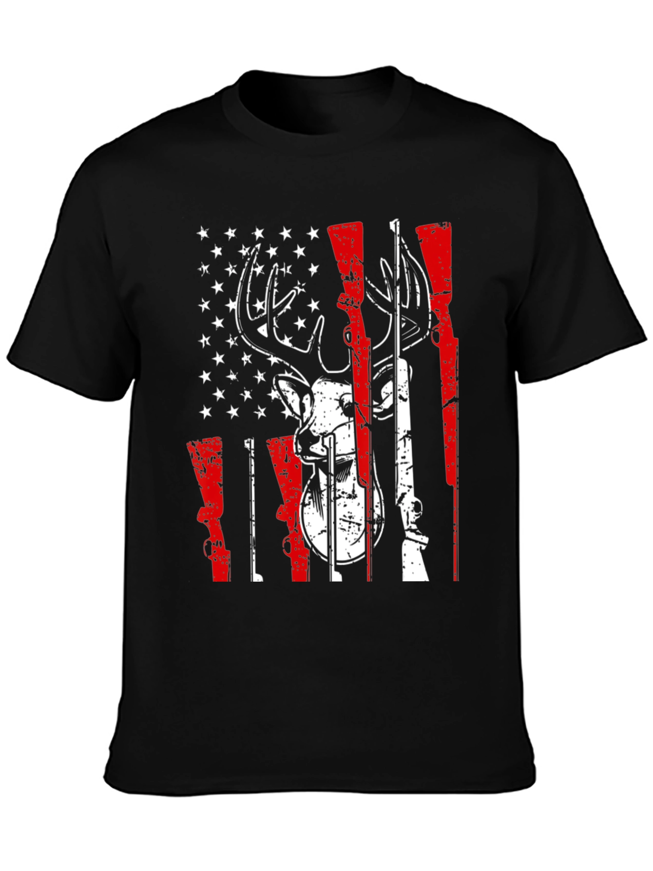 American Flag Deer Hunting Graphic Tee