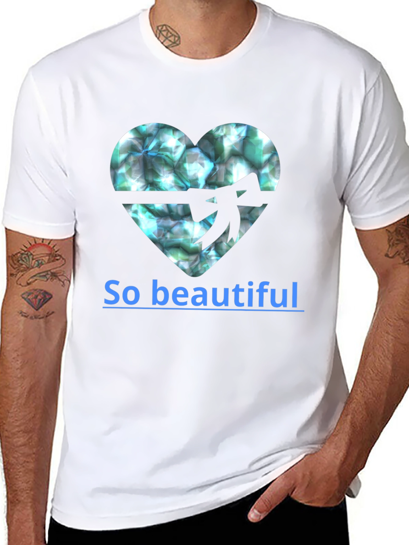 Heart Gemstone T-Shirt - So Beautiful