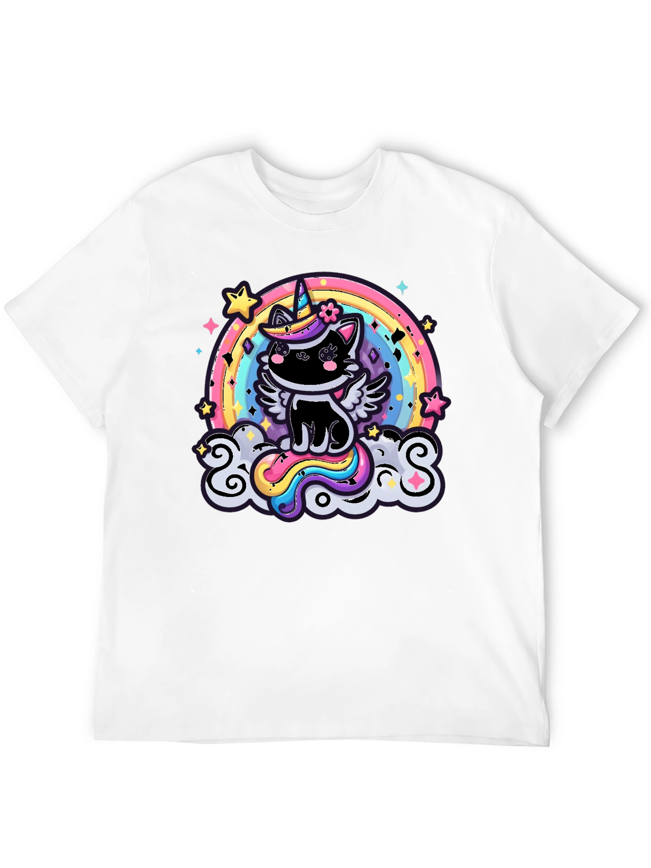 Unicorn Cat Rainbow T-Shirt