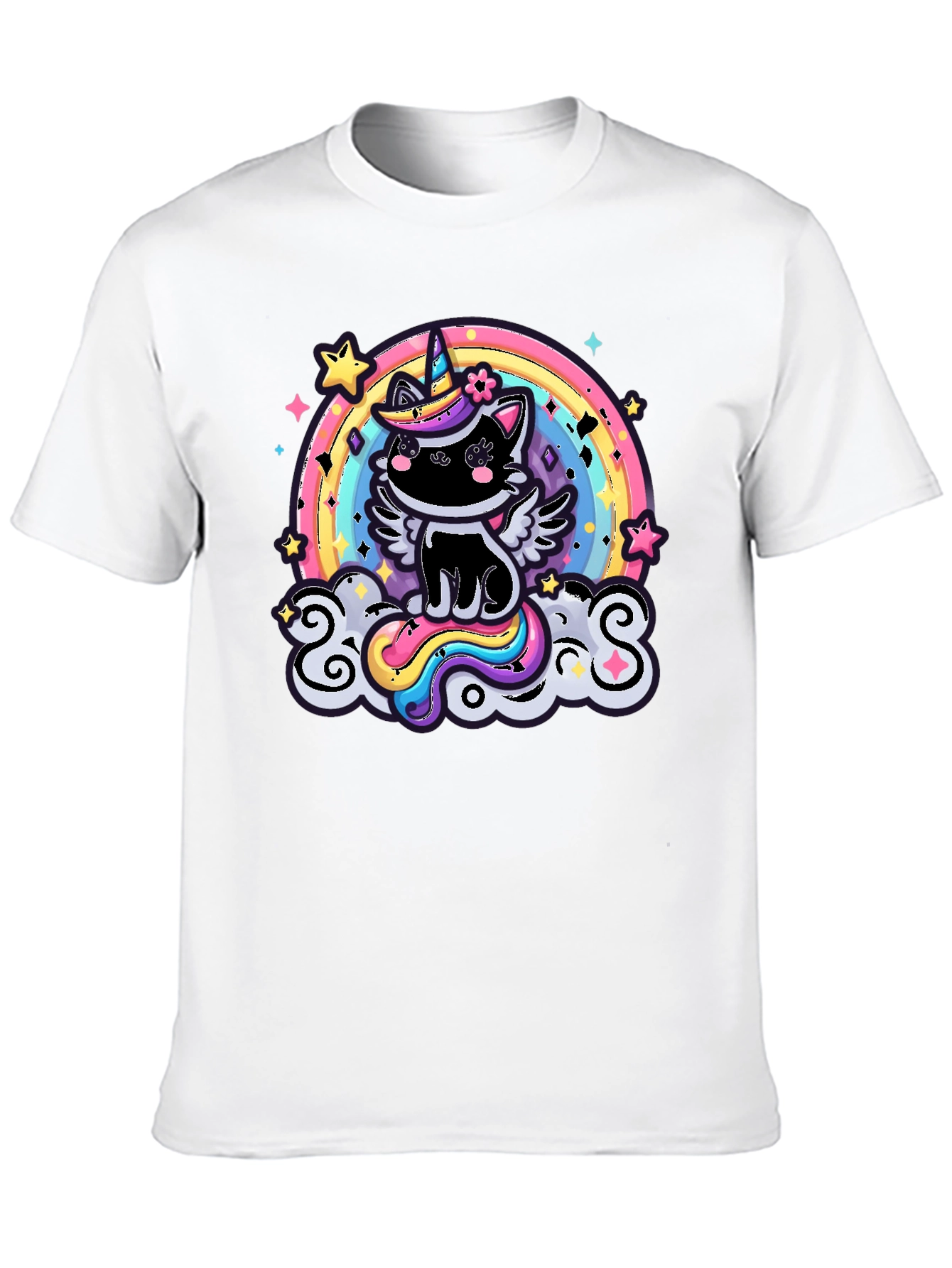 Unicorn Cat Rainbow T-Shirt
