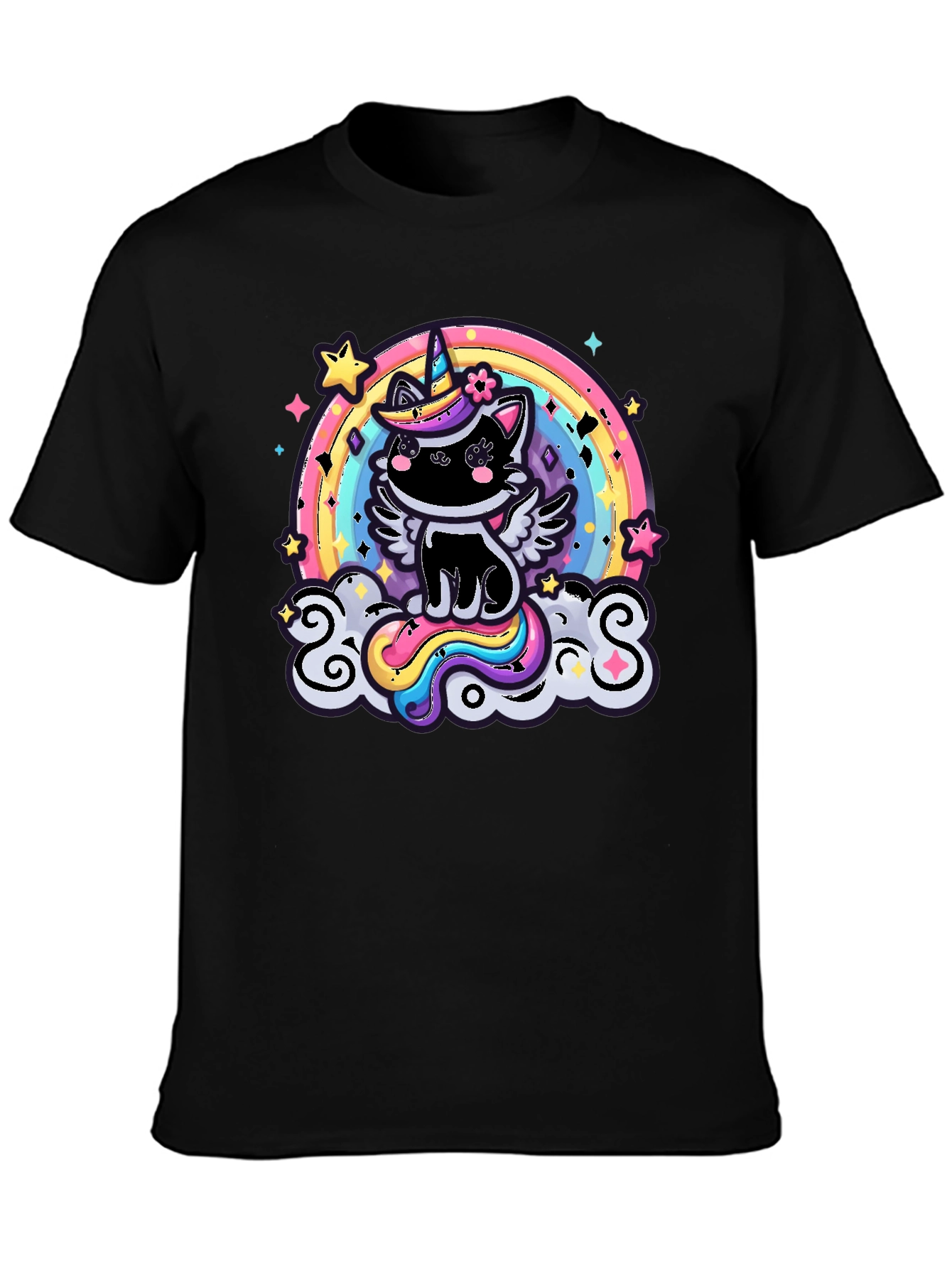 Unicorn Cat Rainbow T-Shirt