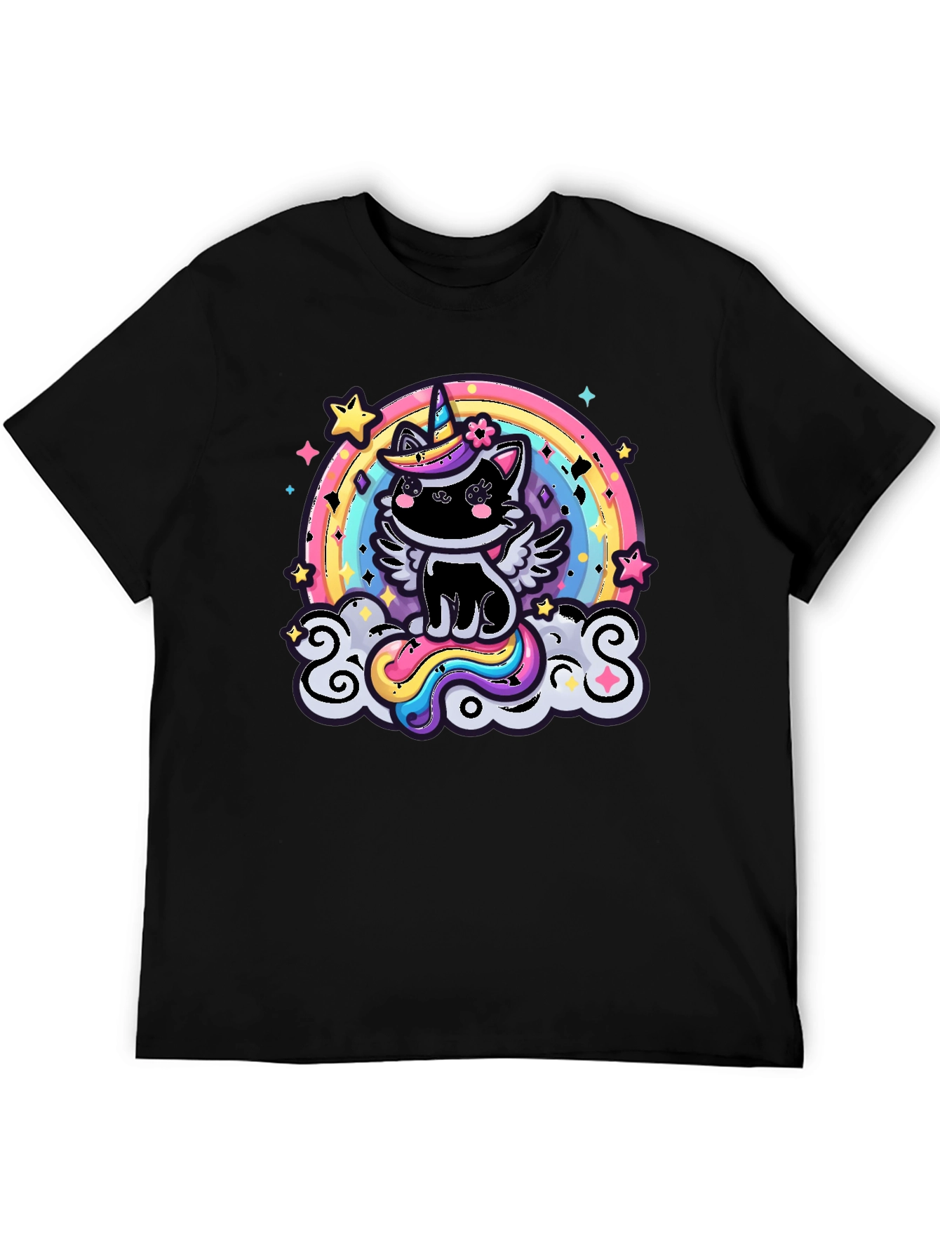 Unicorn Cat Rainbow T-Shirt
