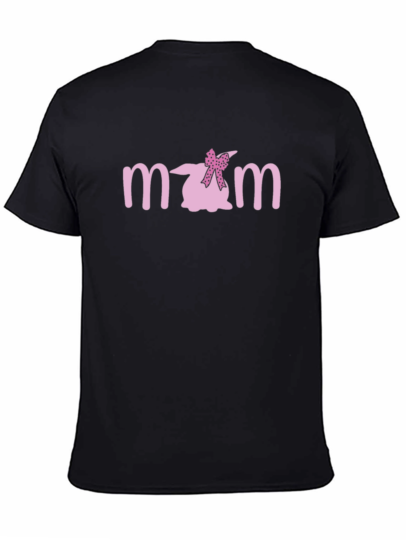 Cute Bunny Mom T-Shirt - Black