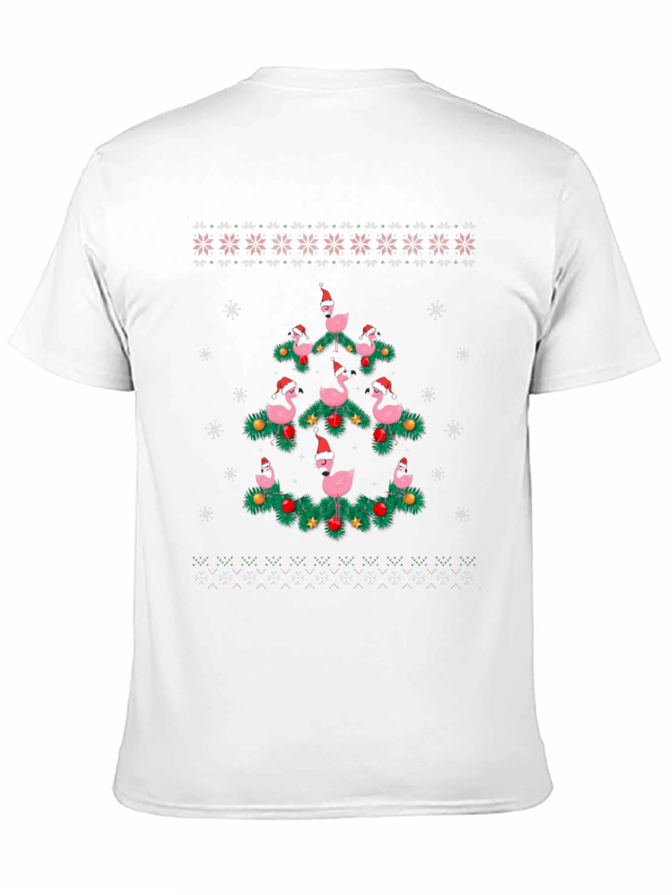 Festive Flamingo Christmas Tree T-Shirt