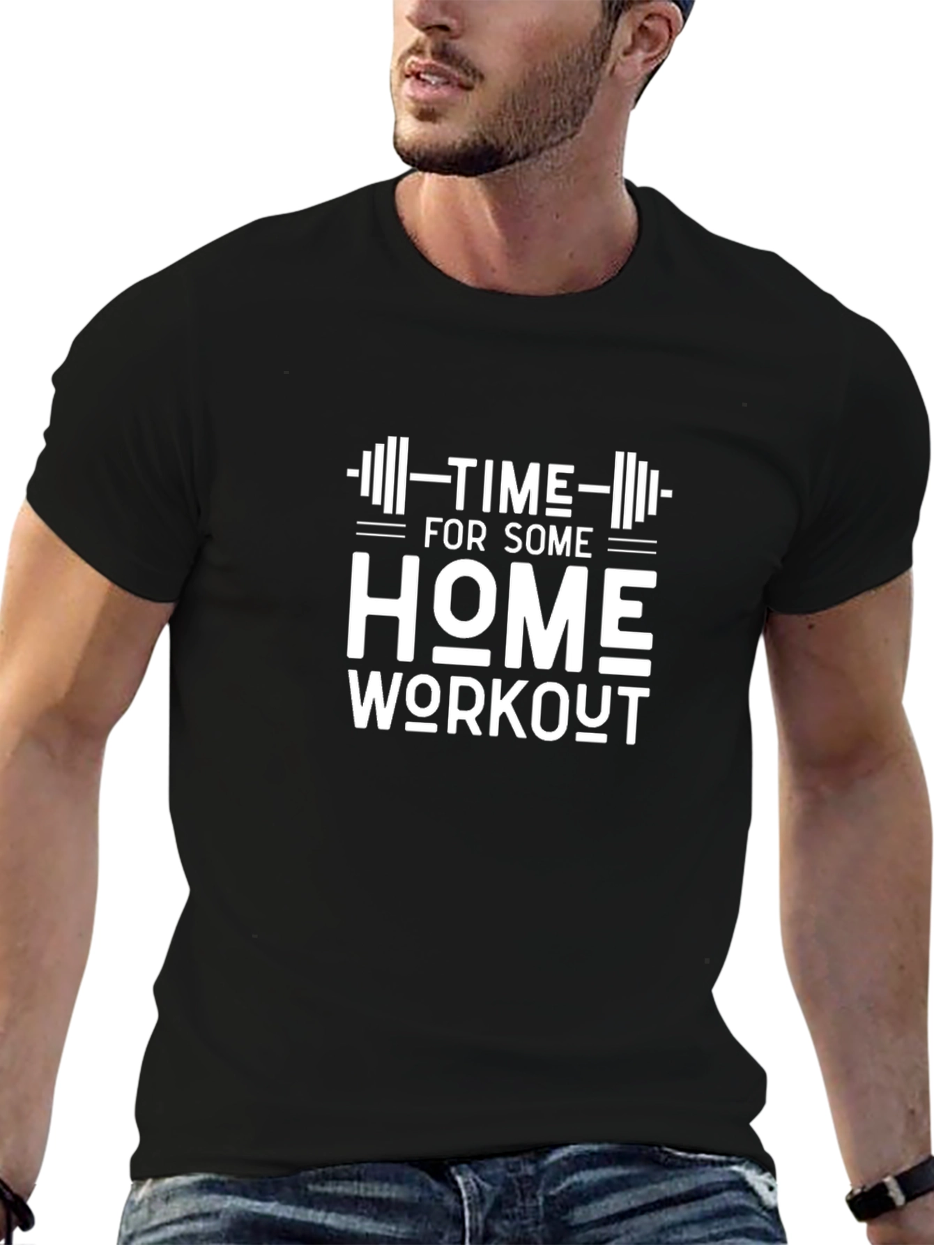 Time for Some Home Workout Black T-Shirt