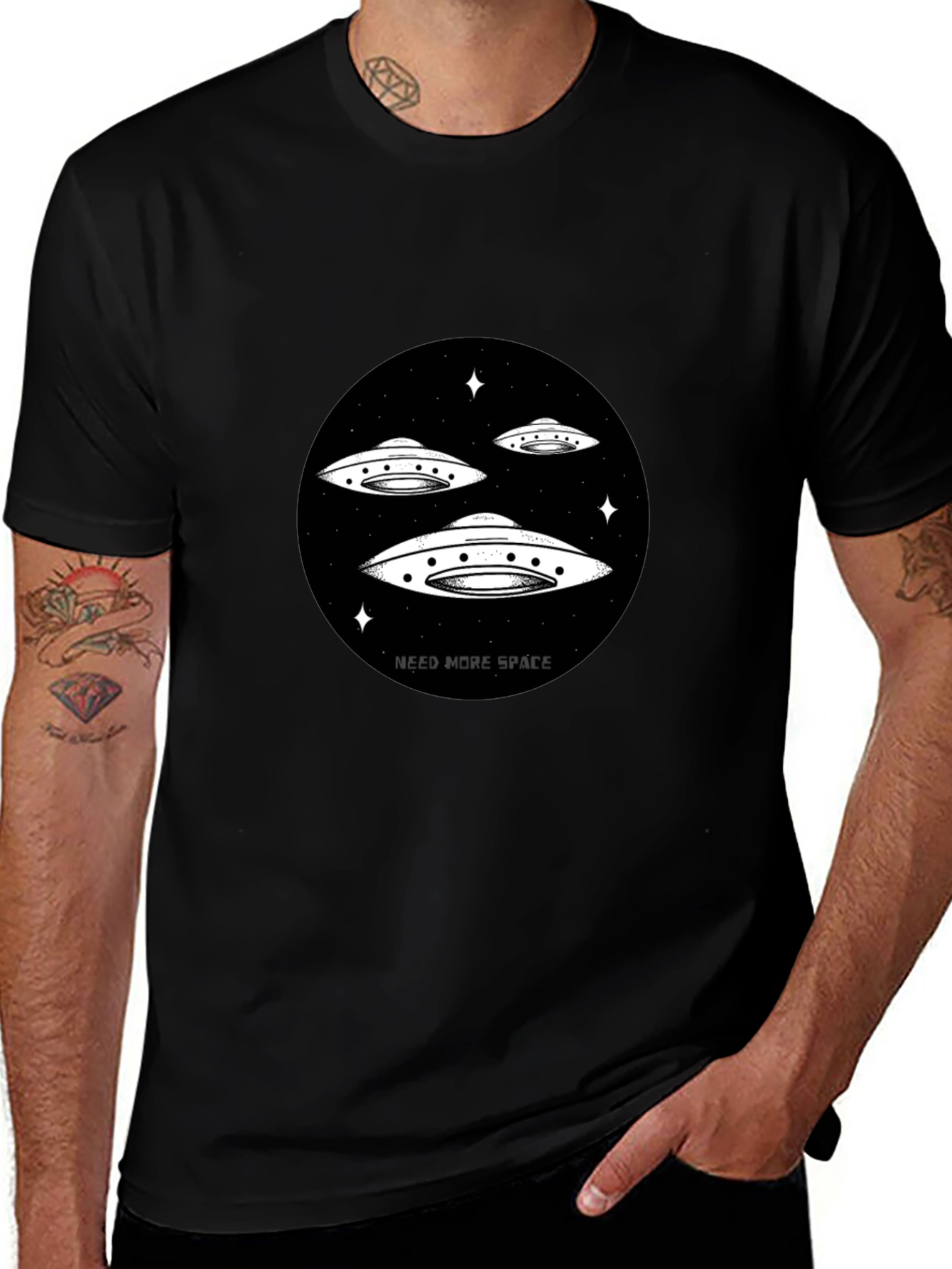 Need More Space UFO Graphic Tee