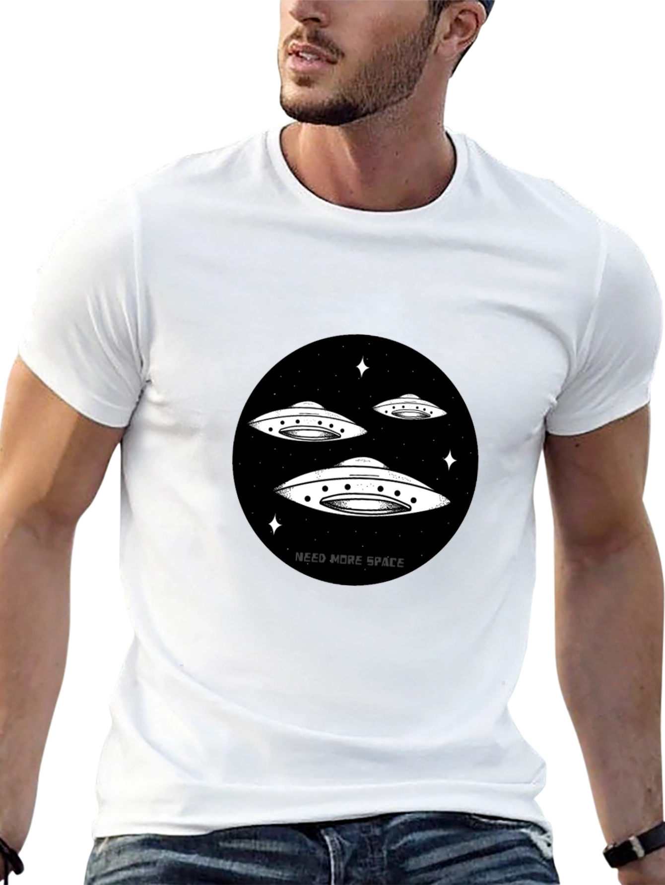 Need More Space UFO Graphic Tee