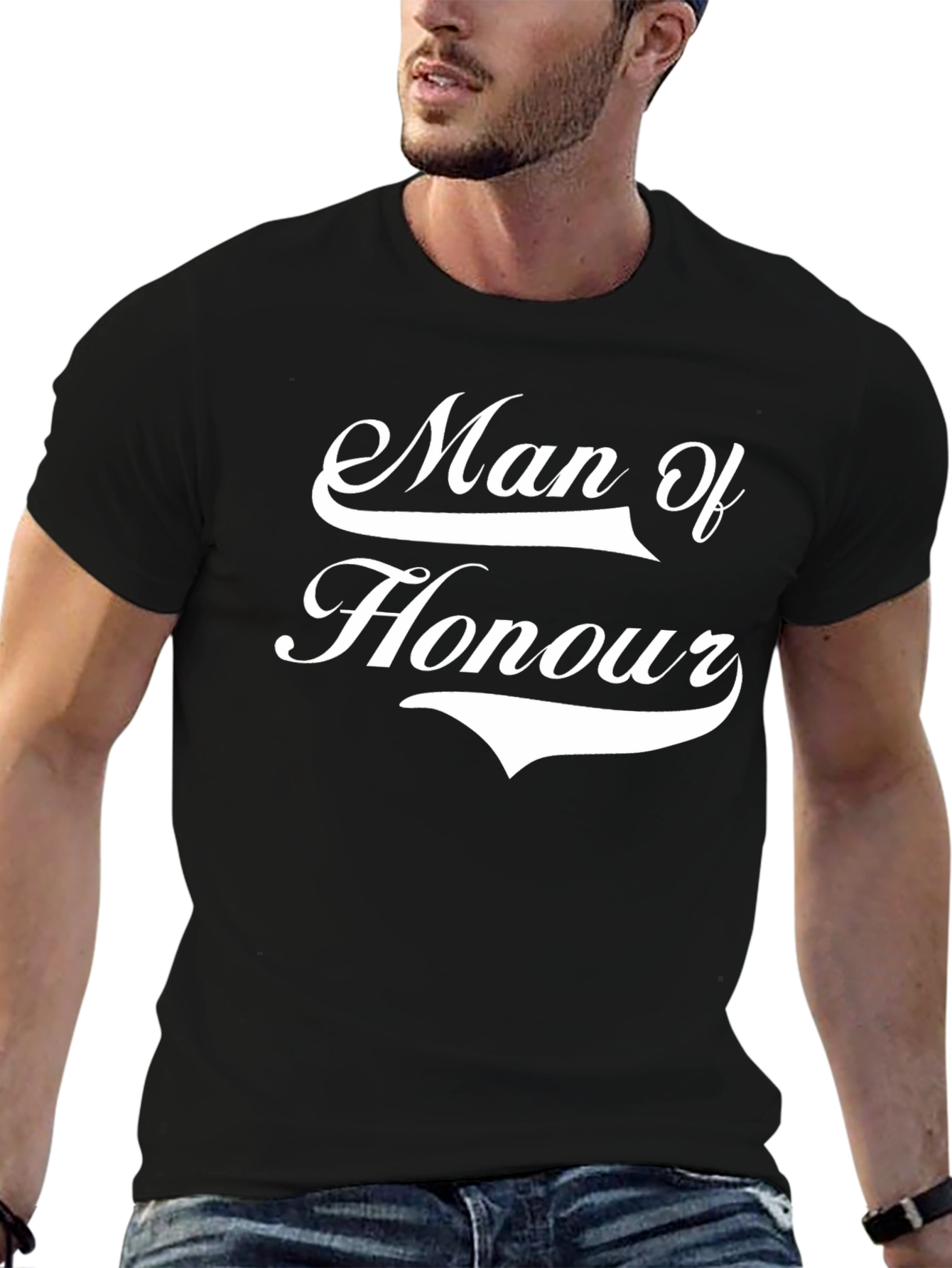 Man of Honour Graphic T-Shirt - Black
