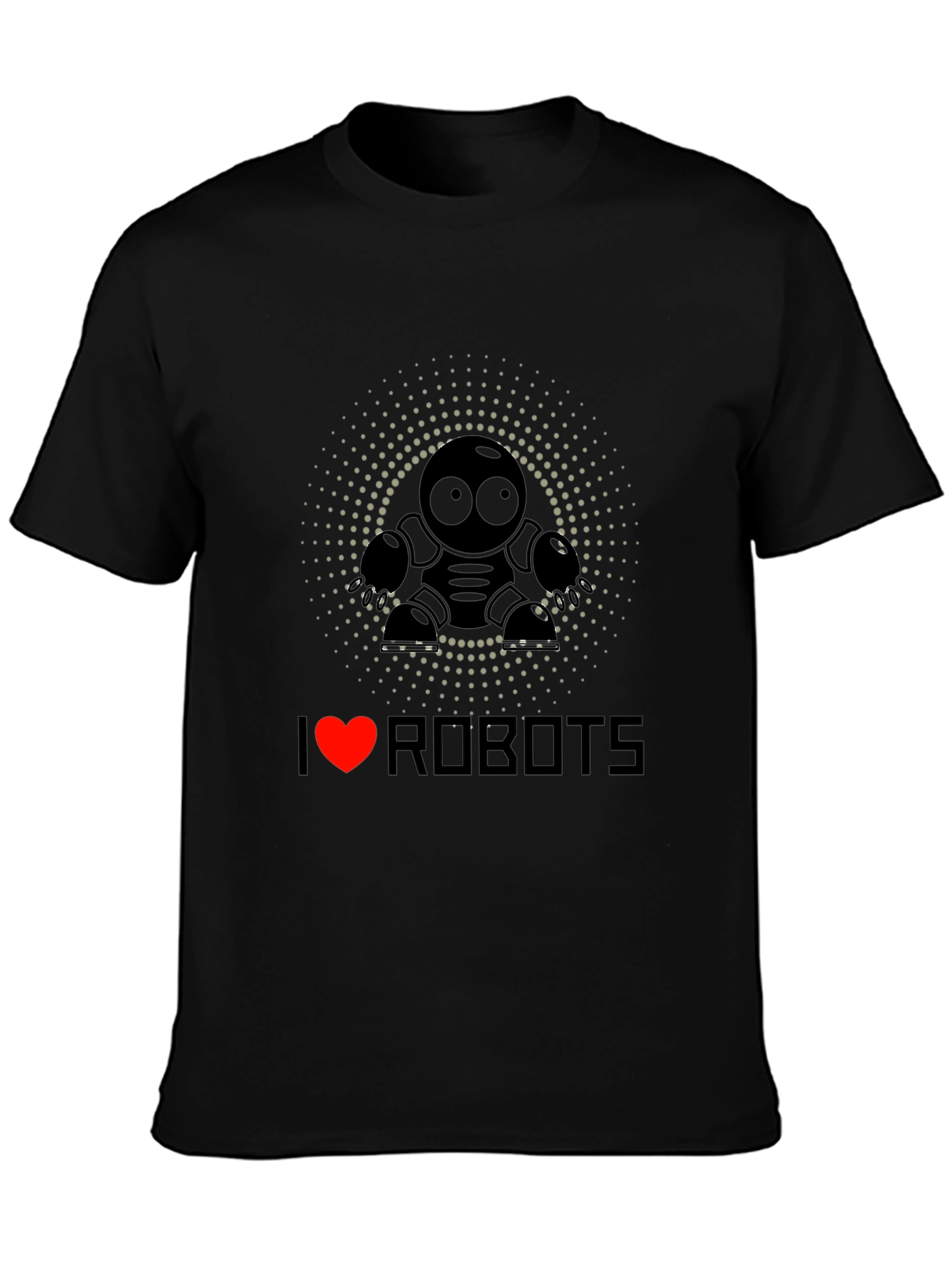 I Heart Robots Graphic T-Shirt - Cool Design