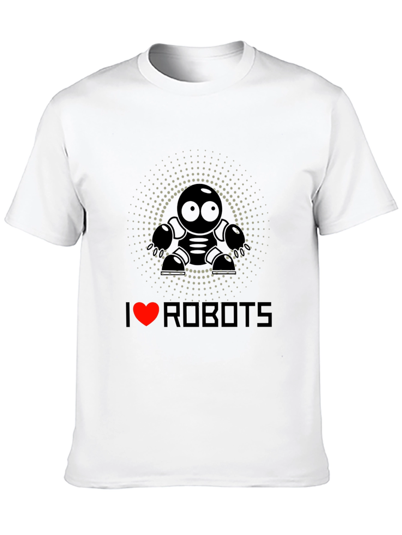 I Heart Robots Graphic T-Shirt - Cool Design