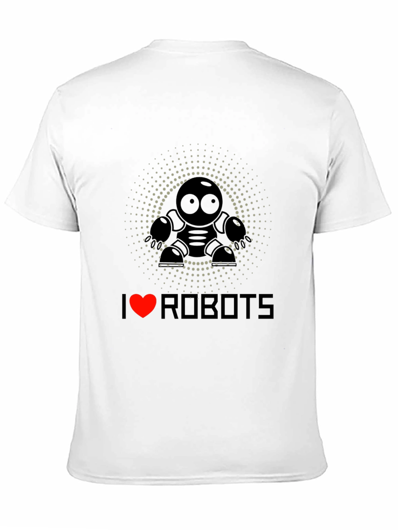 I Heart Robots Graphic T-Shirt - Cool Design