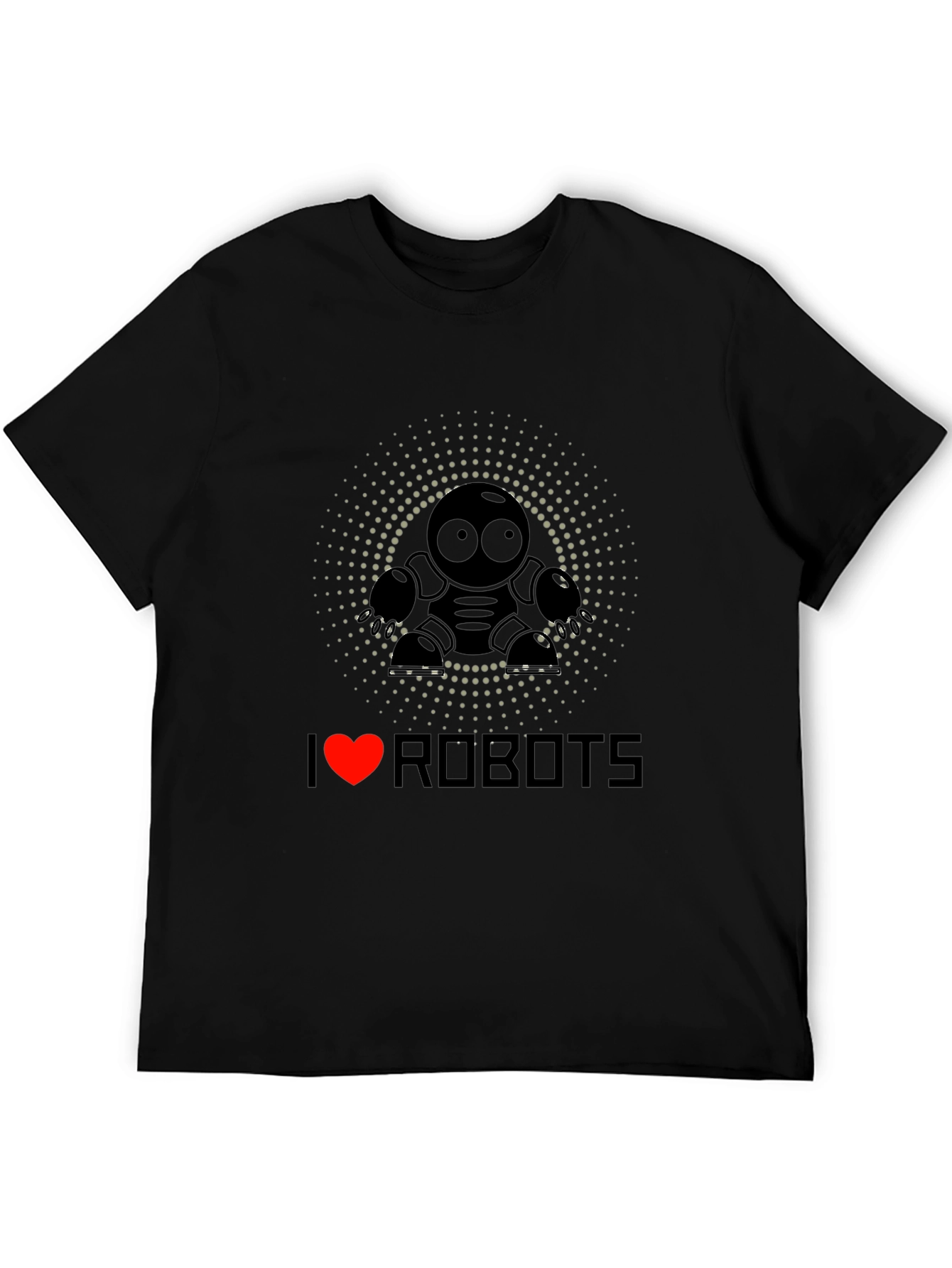 I Heart Robots Graphic T-Shirt - Cool Design