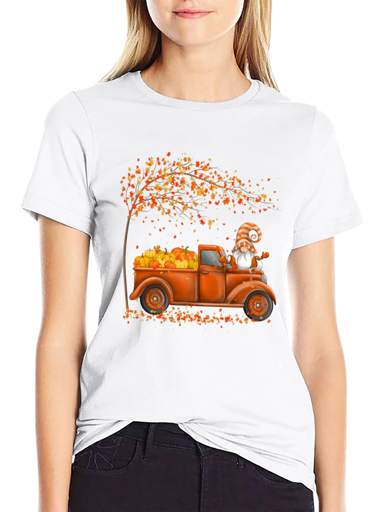 Fall Truck & Gnome Graphic Tee