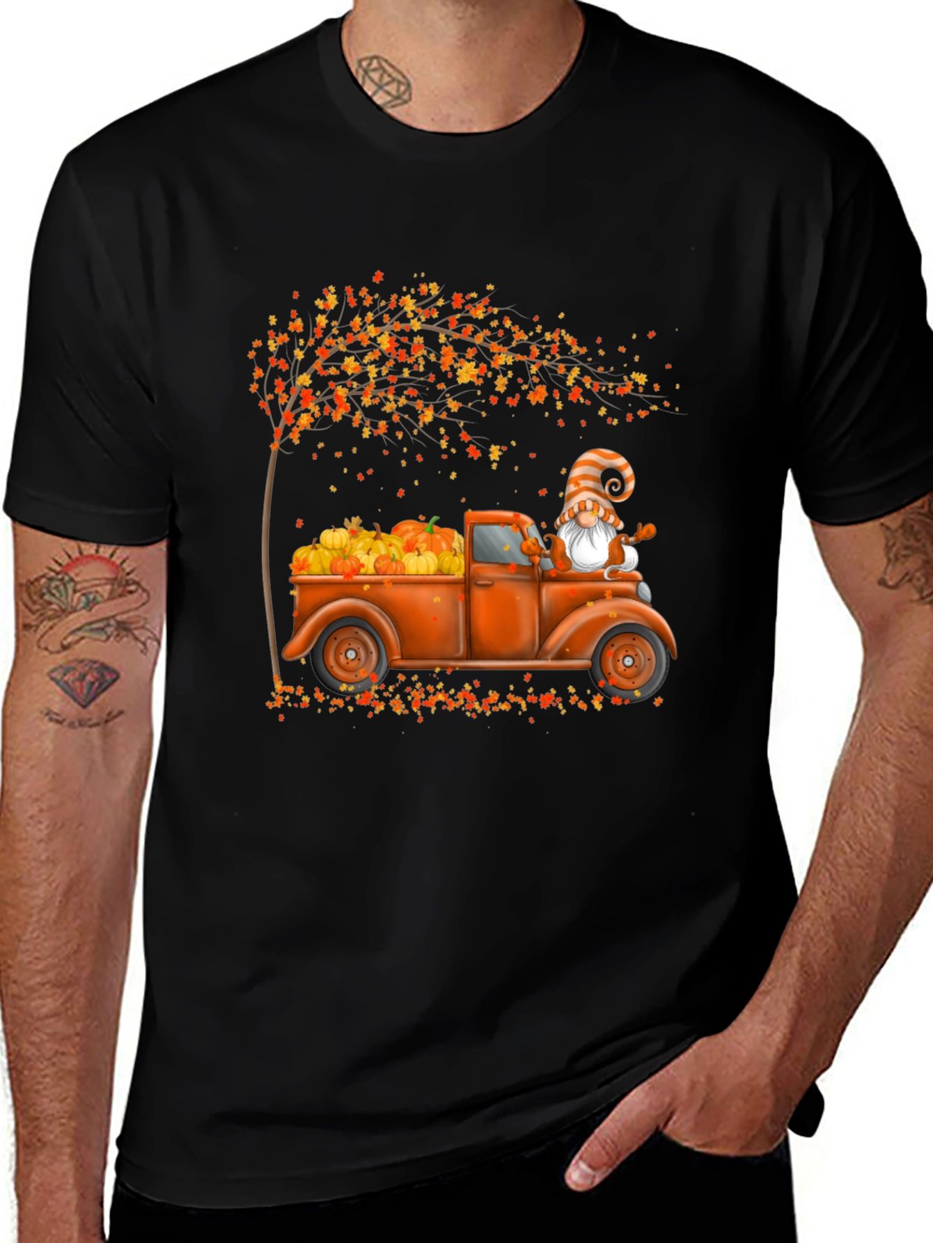 Fall Truck & Gnome Graphic Tee