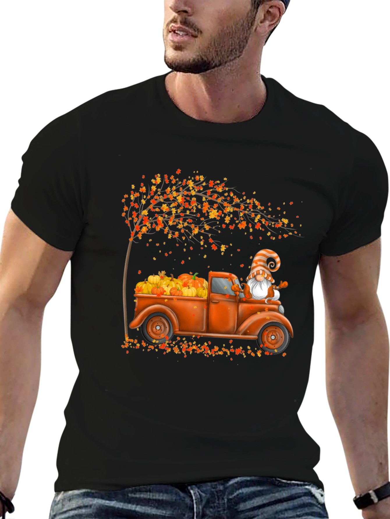 Fall Truck & Gnome Graphic Tee