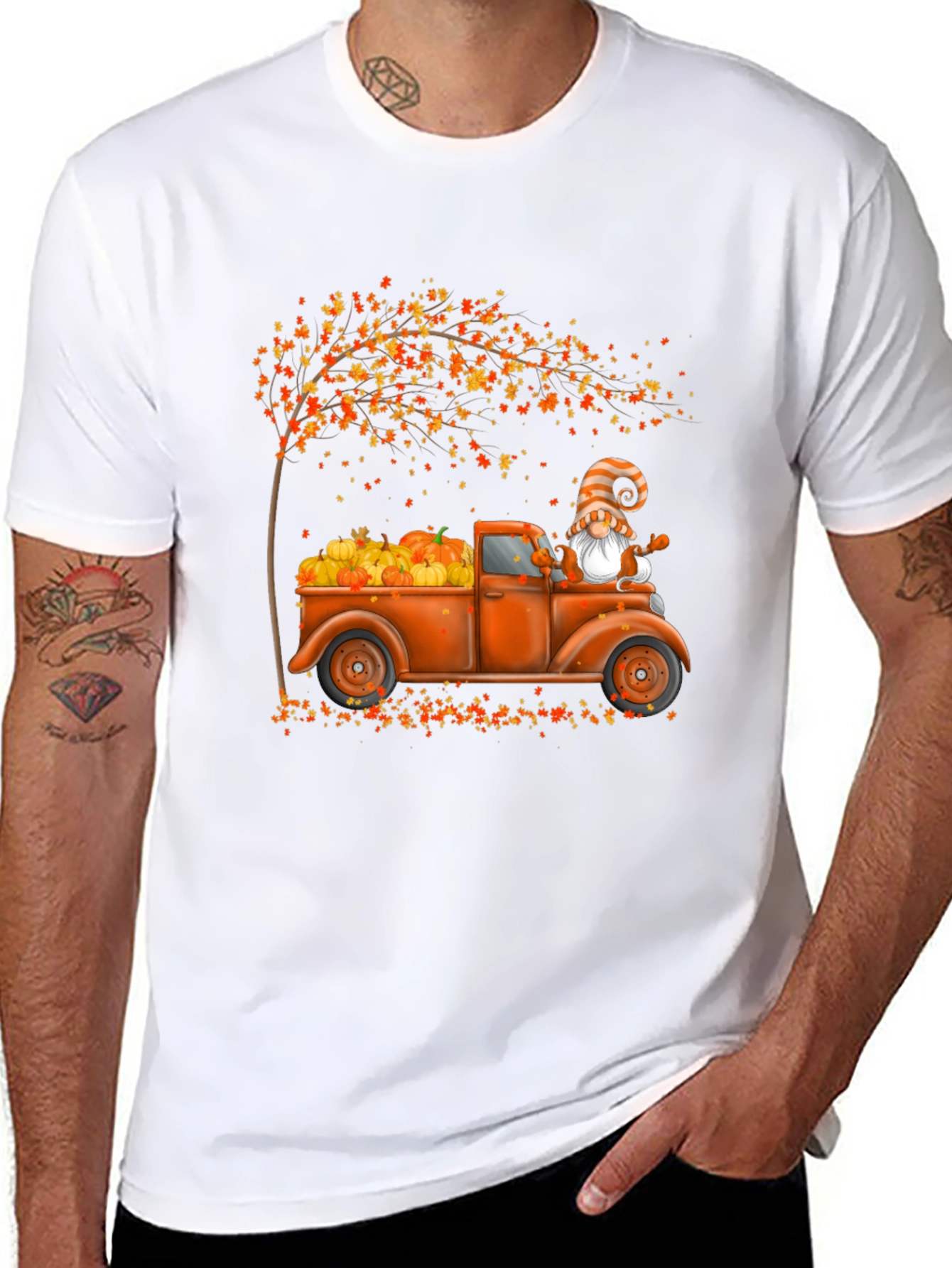 Fall Truck & Gnome Graphic Tee