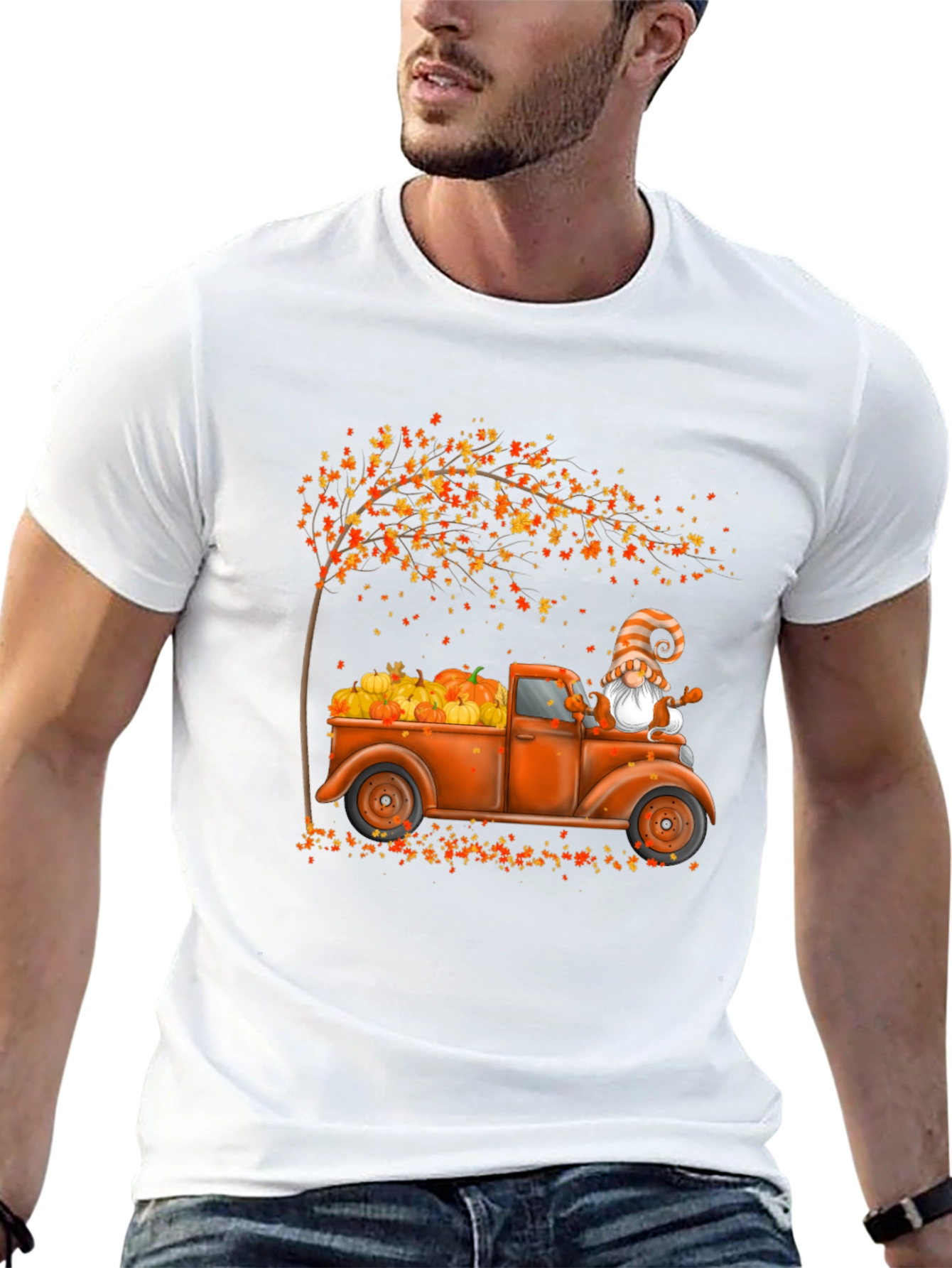 Fall Truck & Gnome Graphic Tee