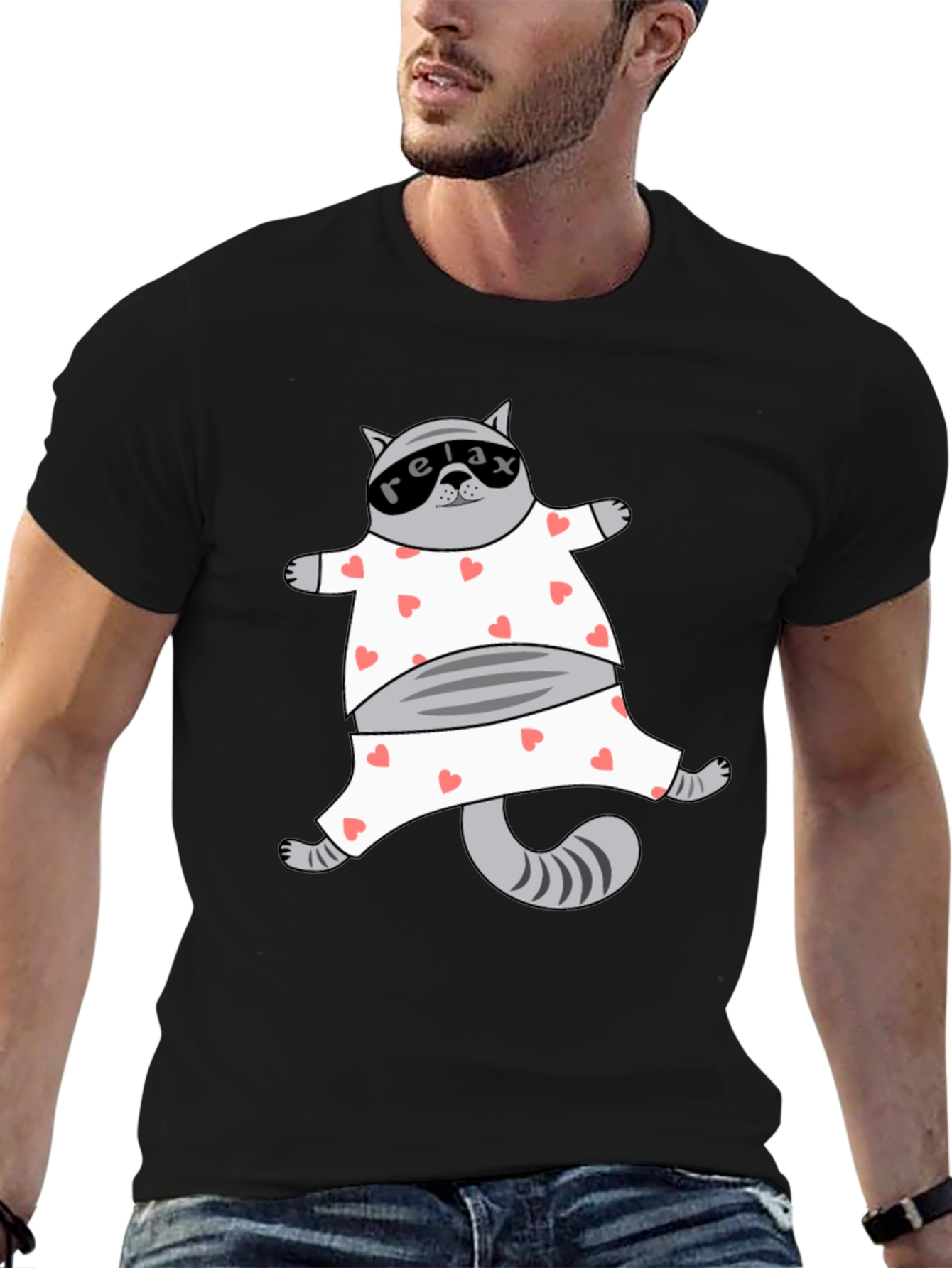 Relaxed Cat Pajama T-Shirt