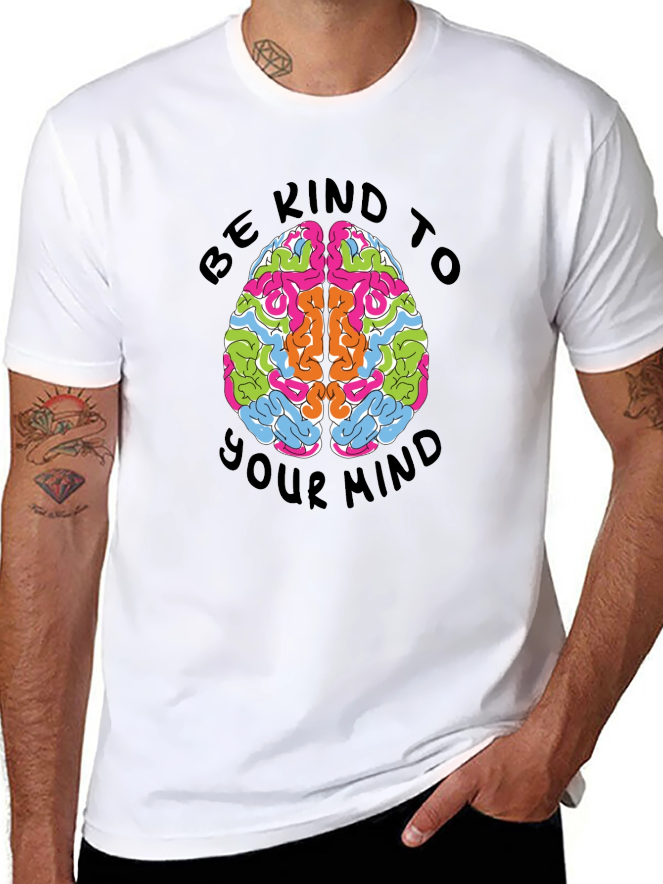 Kind Mind T-Shirt Brain Graphic Tee