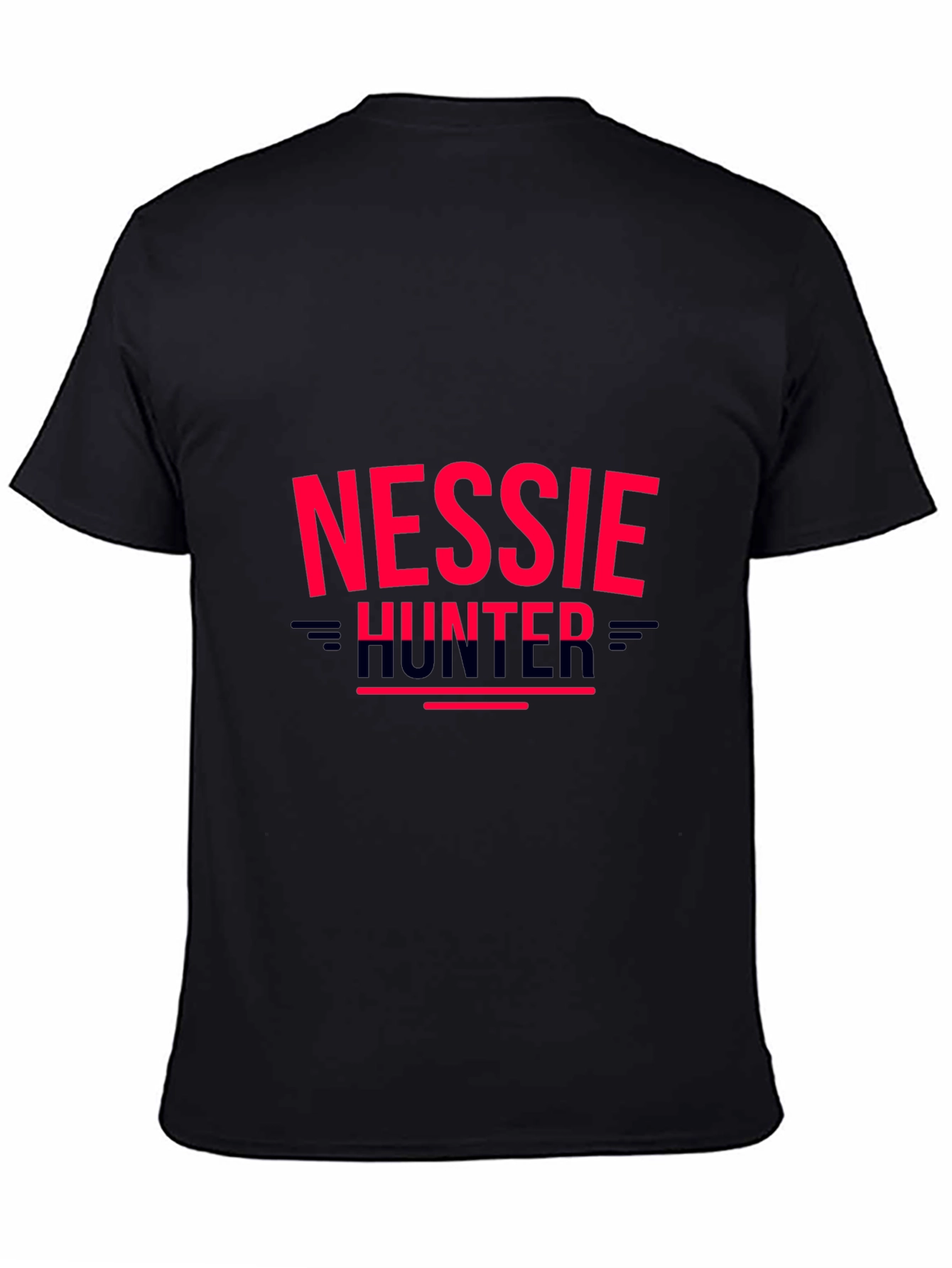 Nessie Hunter Graphic Tee - Novelty Black T-Shirt