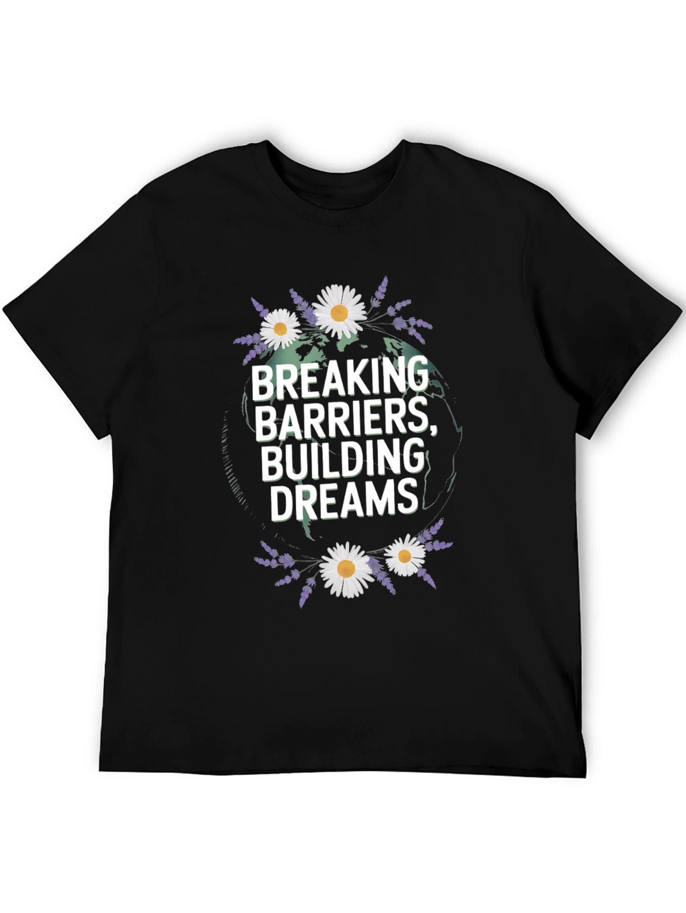 Breaking Barriers T-Shirt - Floral Earth Design