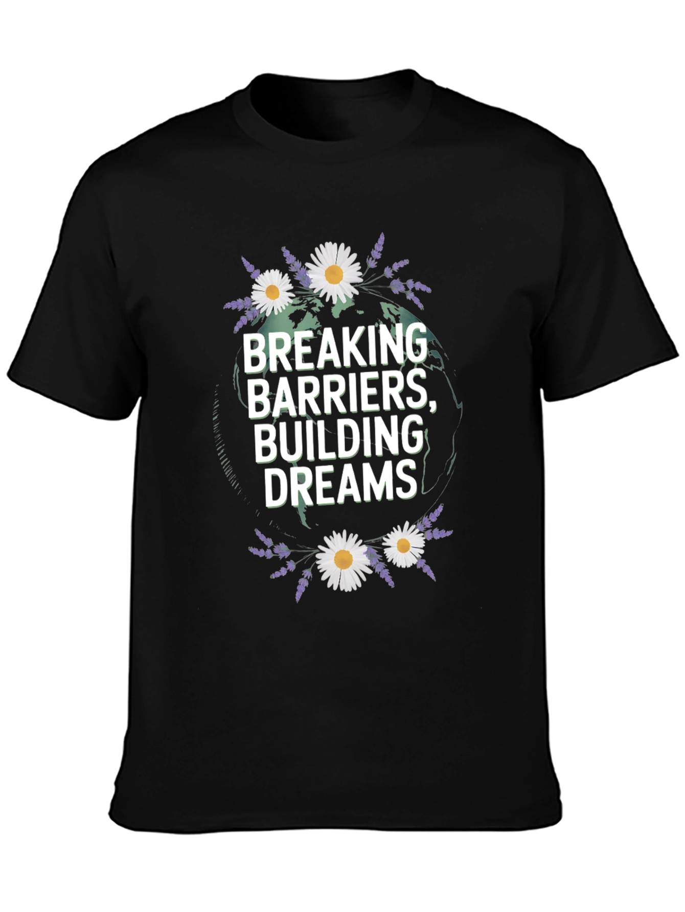 Breaking Barriers T-Shirt - Floral Earth Design