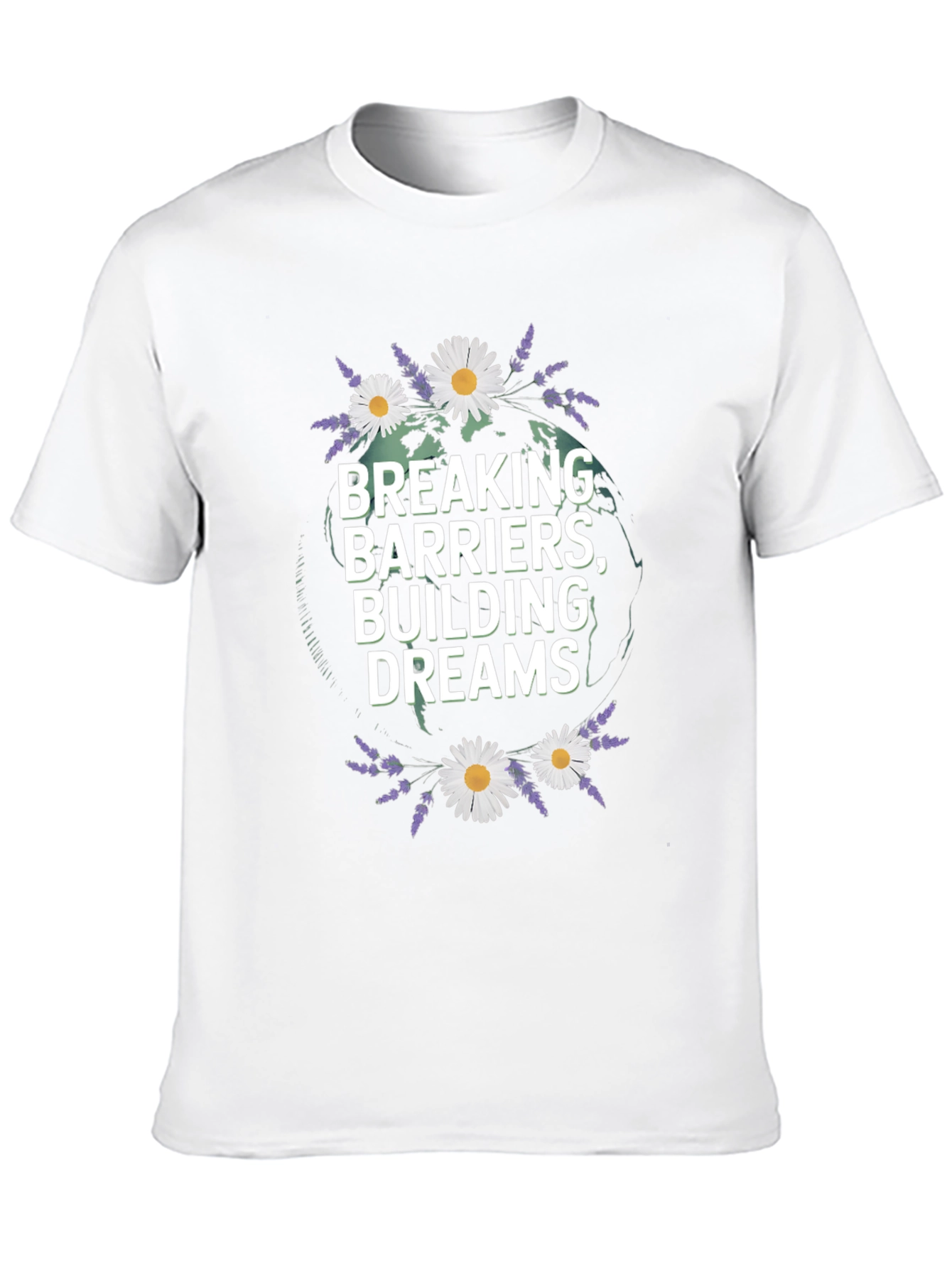 Breaking Barriers T-Shirt - Floral Earth Design