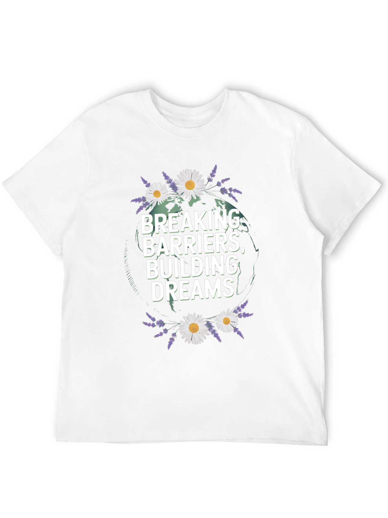 Breaking Barriers T-Shirt - Floral Earth Design