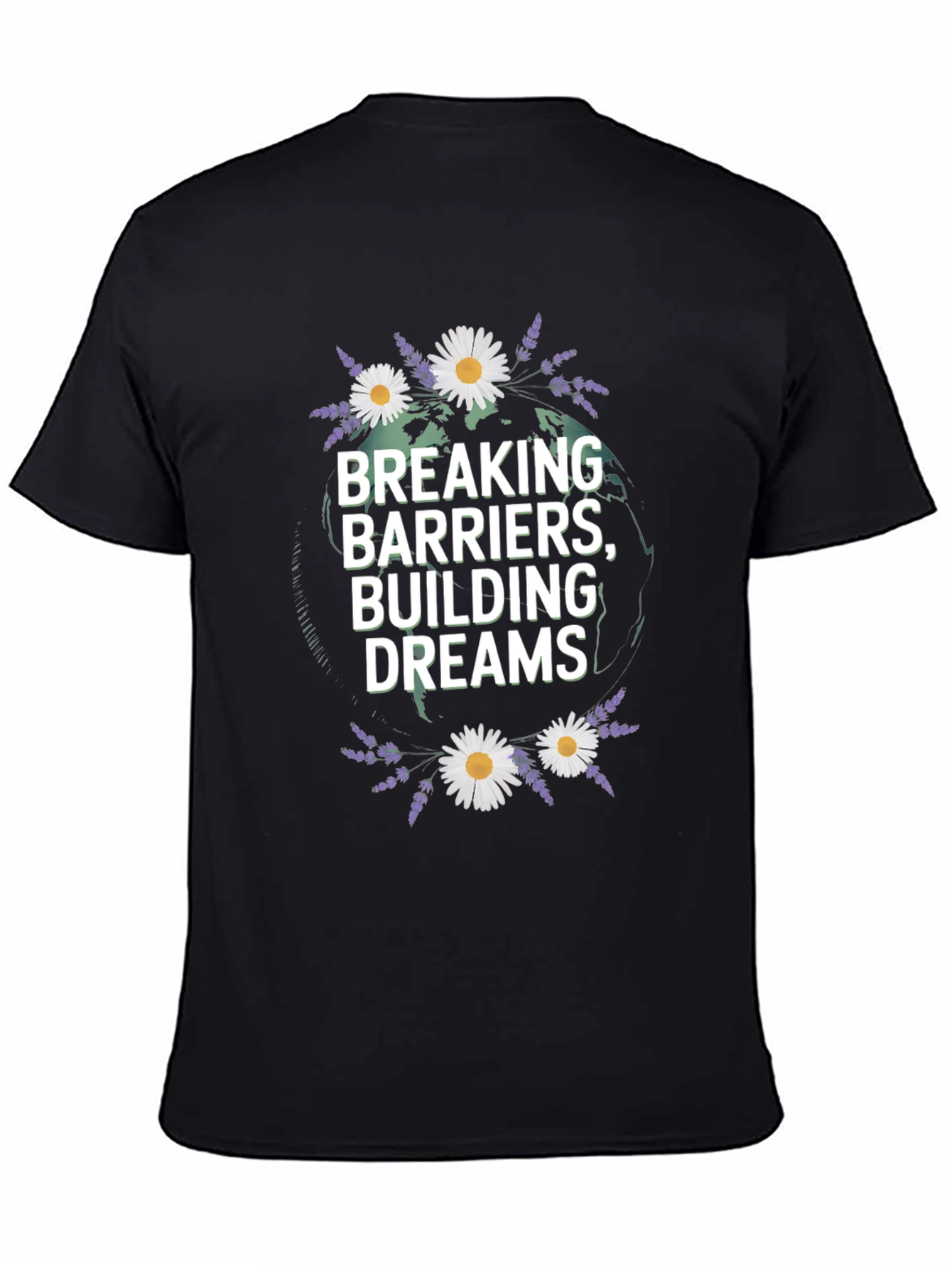 Breaking Barriers T-Shirt - Floral Earth Design