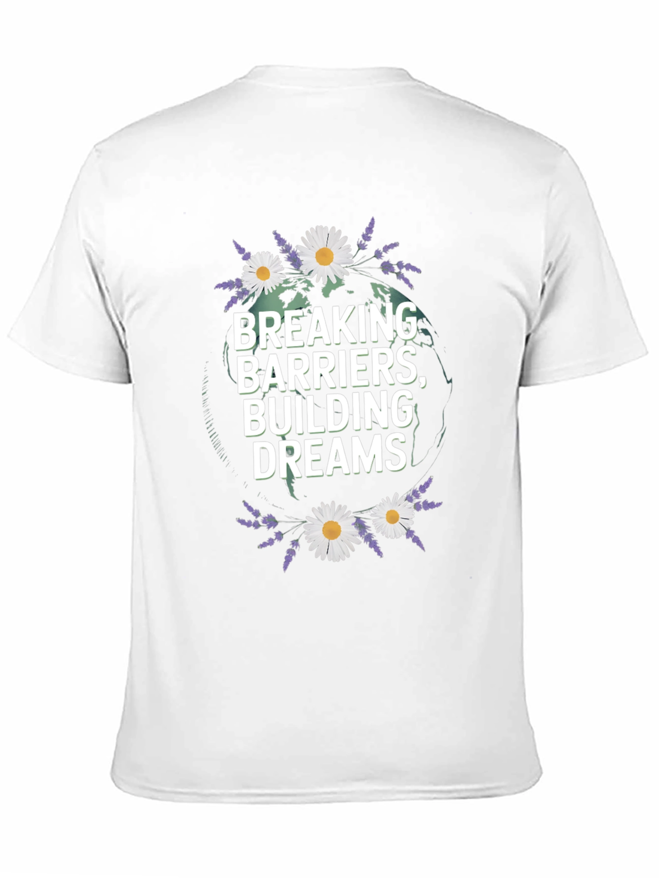 Breaking Barriers T-Shirt - Floral Earth Design