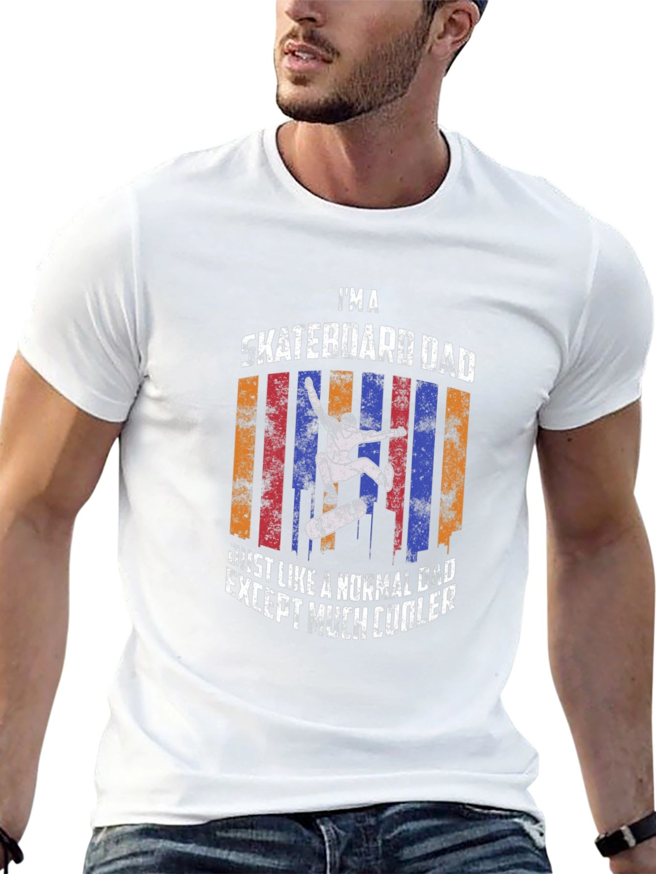 Skateboard Dad T-Shirt - Cool Fathers Day Tee
