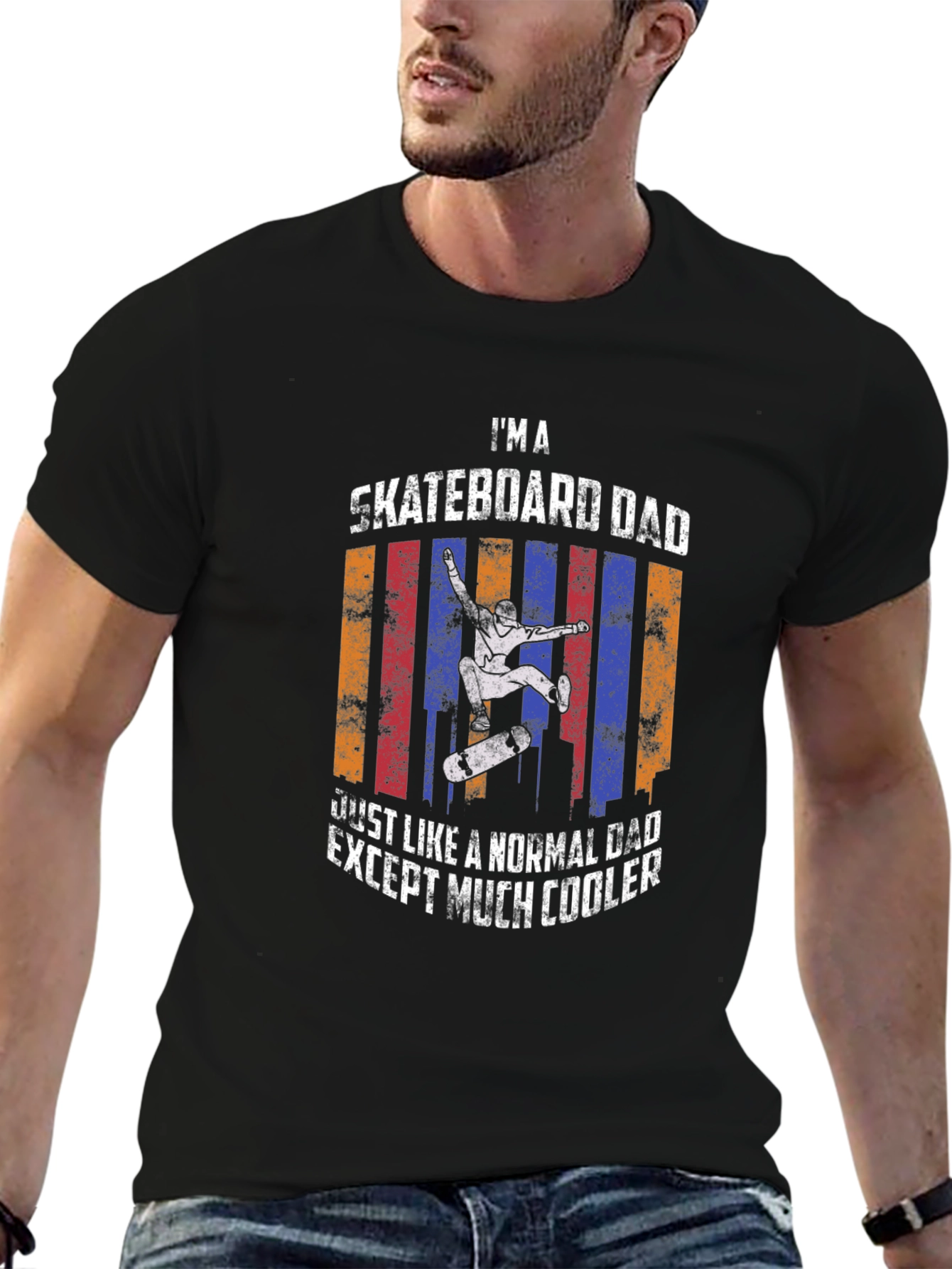 Skateboard Dad T-Shirt - Cool Fathers Day Tee