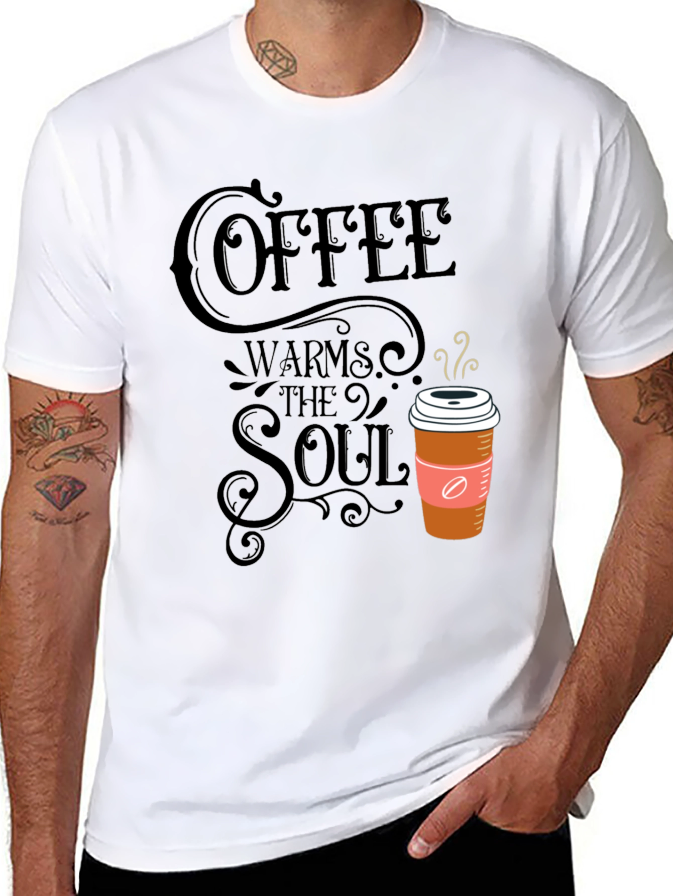 Coffee Warms the Soul Graphic T-Shirt