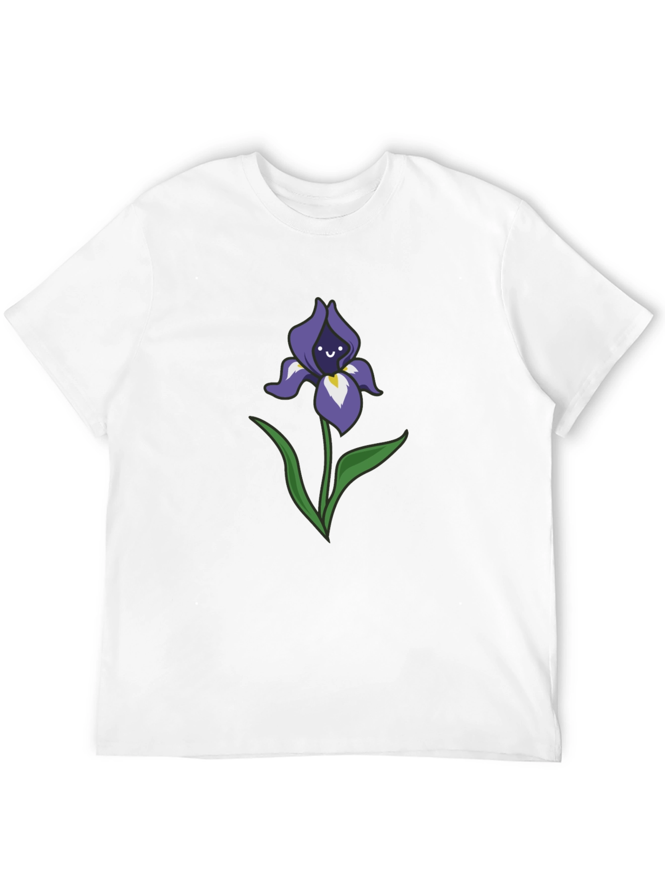 Smiling Iris Graphic Tee - Stylish Casual Comfort