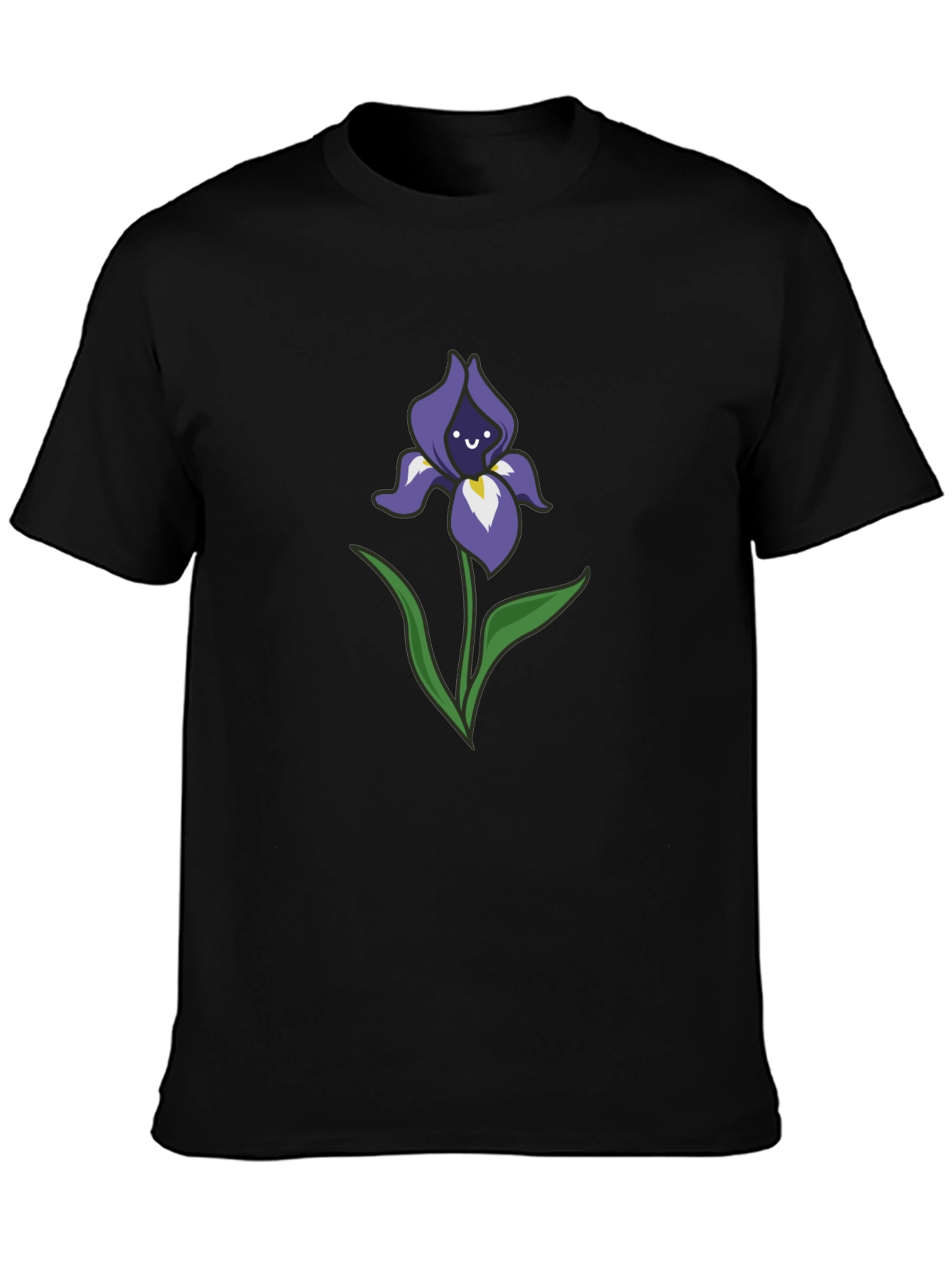 Smiling Iris Graphic Tee - Stylish Casual Comfort