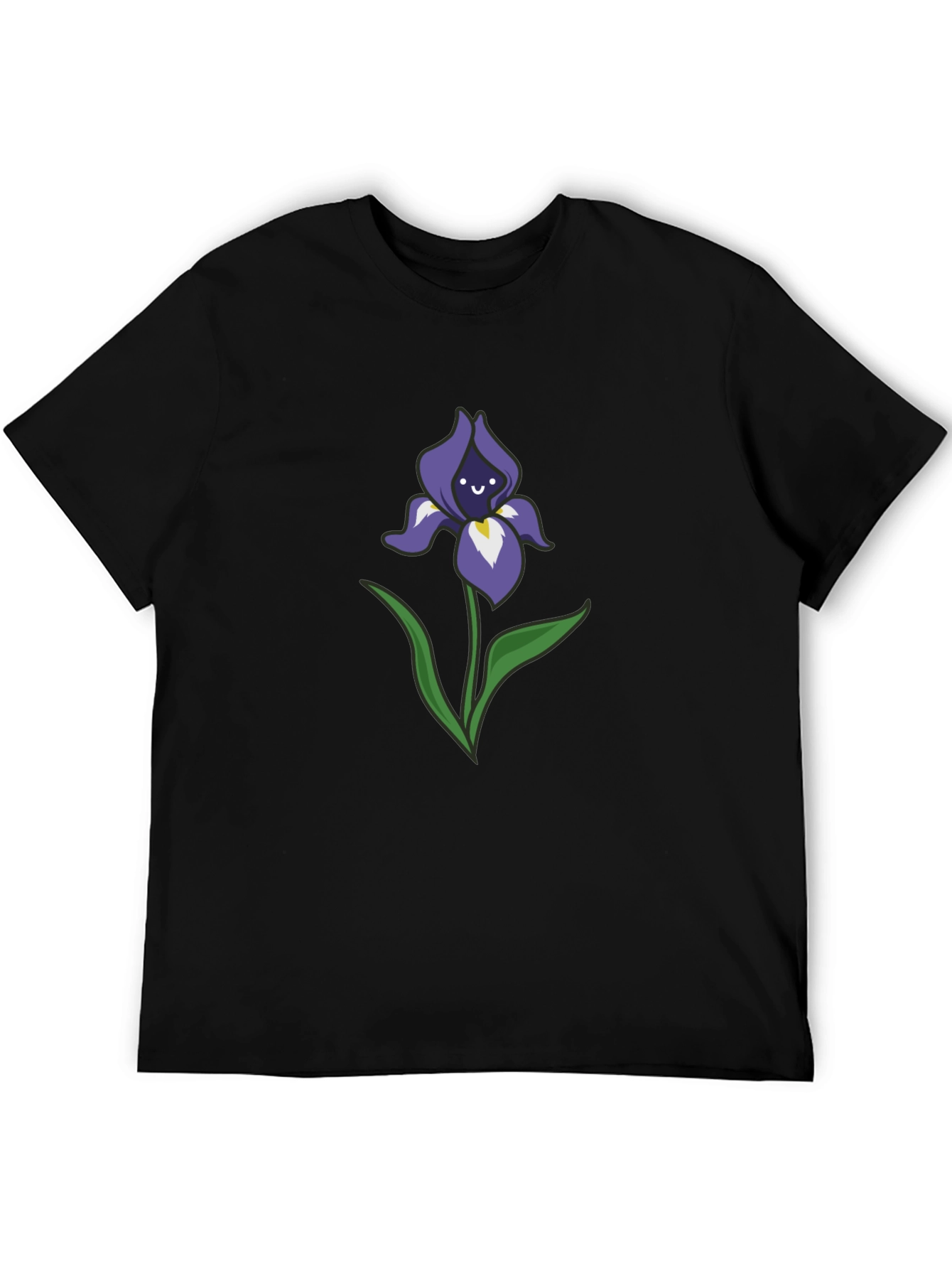 Smiling Iris Graphic Tee - Stylish Casual Comfort