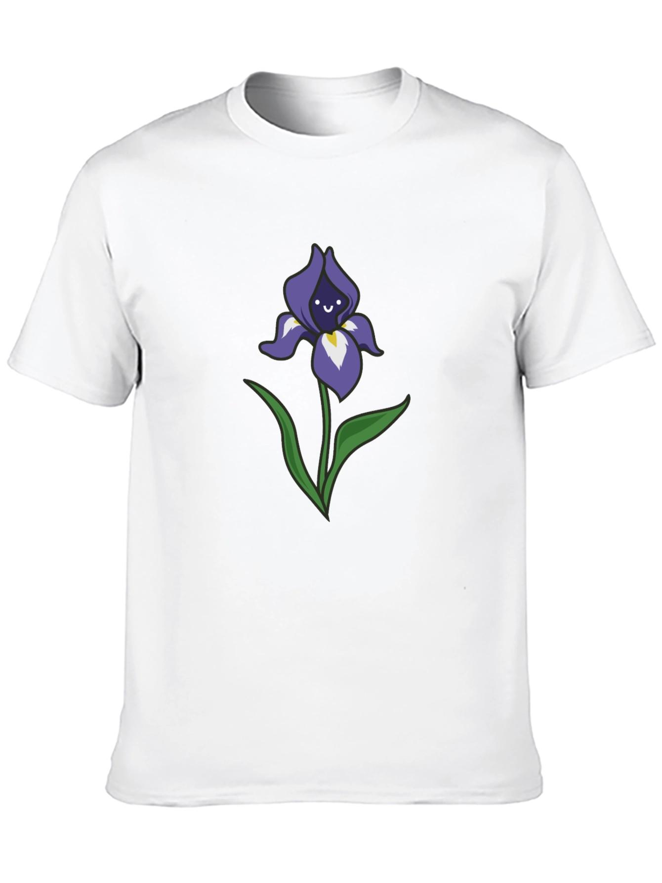 Smiling Iris Graphic Tee - Stylish Casual Comfort