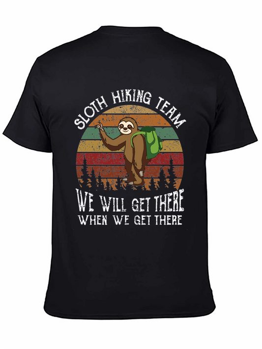 Sloth Hiking Team T-Shirt - Funny Nature Tee