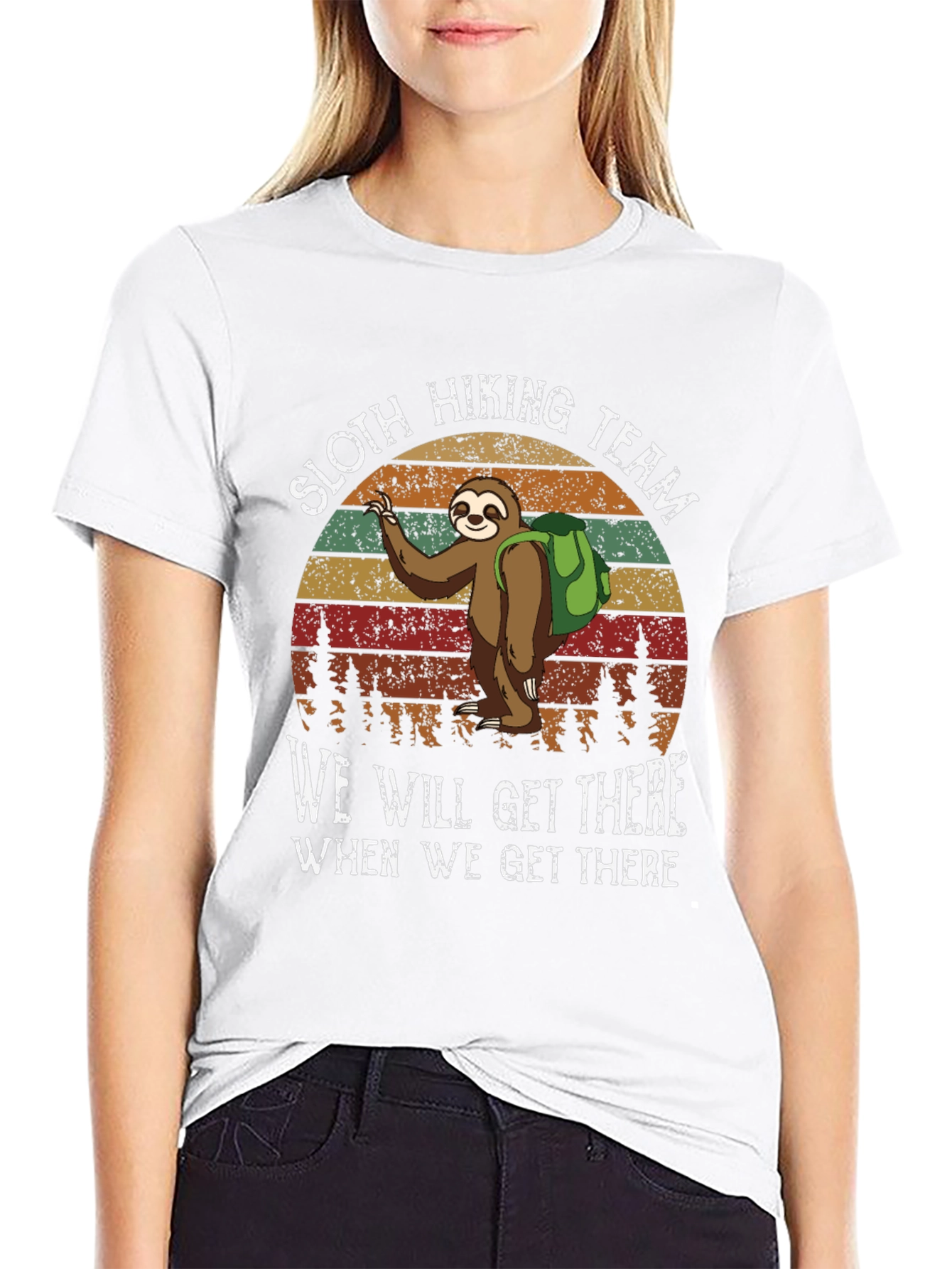 Sloth Hiking Team T-Shirt - Funny Nature Tee